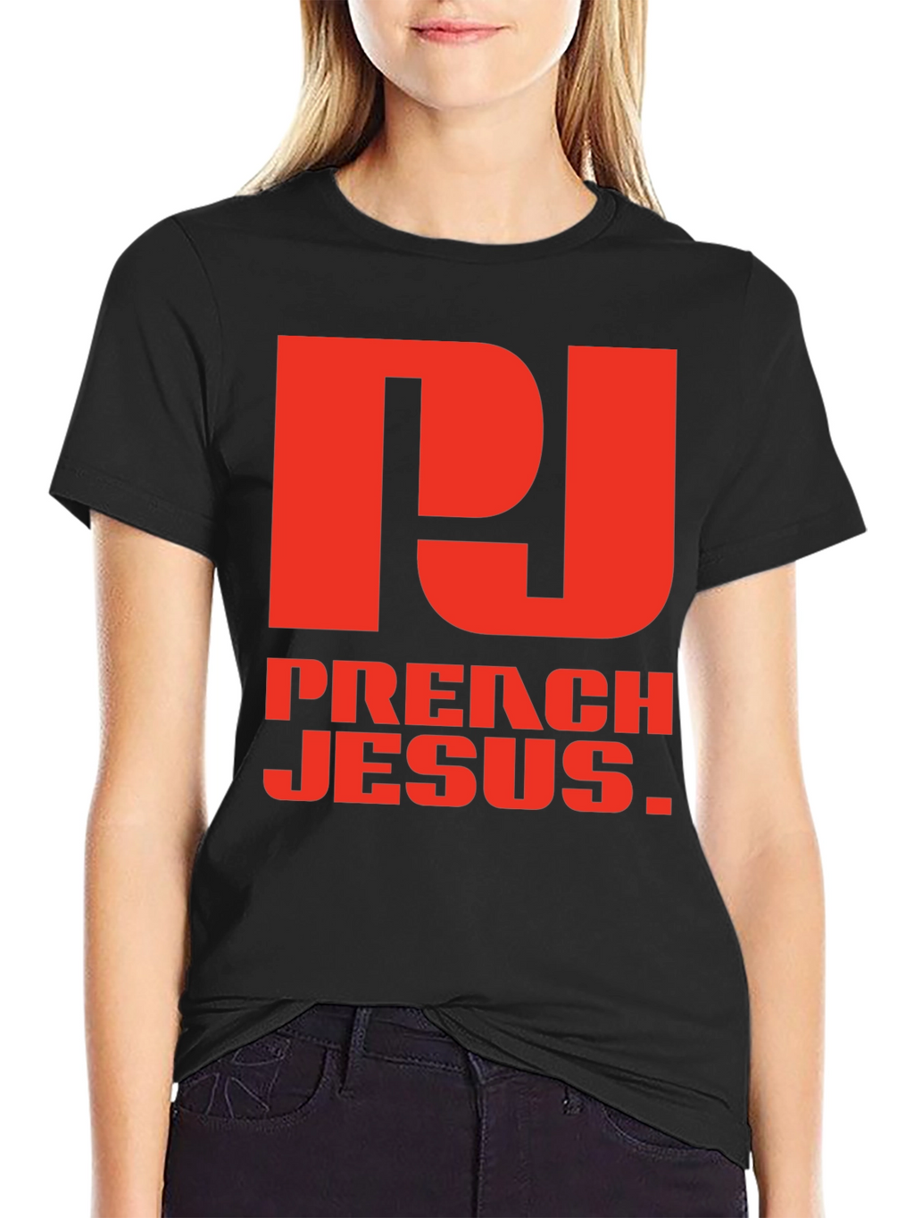 Preach Jesus Graphic Tee - Black