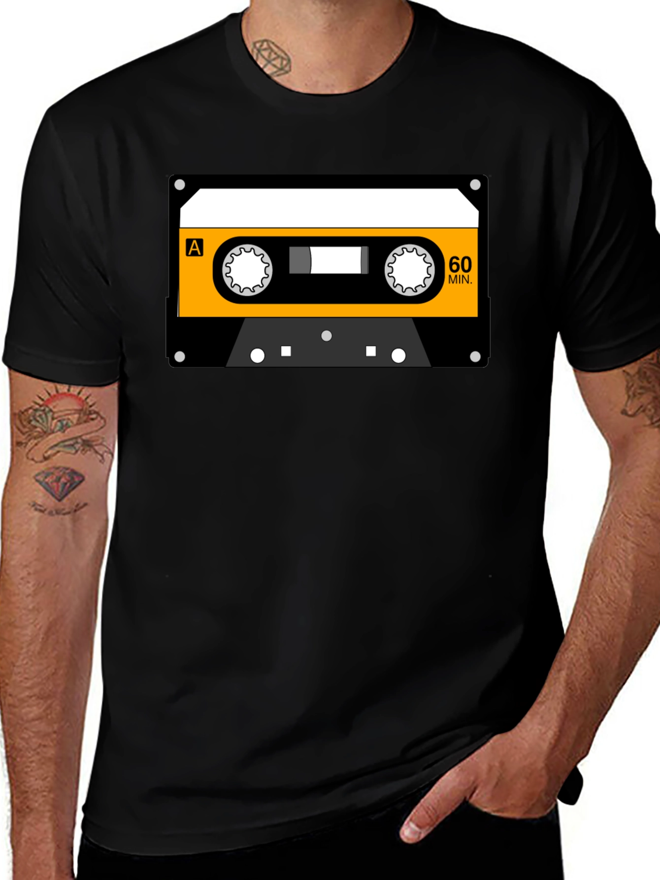 Retro Cassette Tape Graphic Tee - Vintage Music Lover T-Shirt