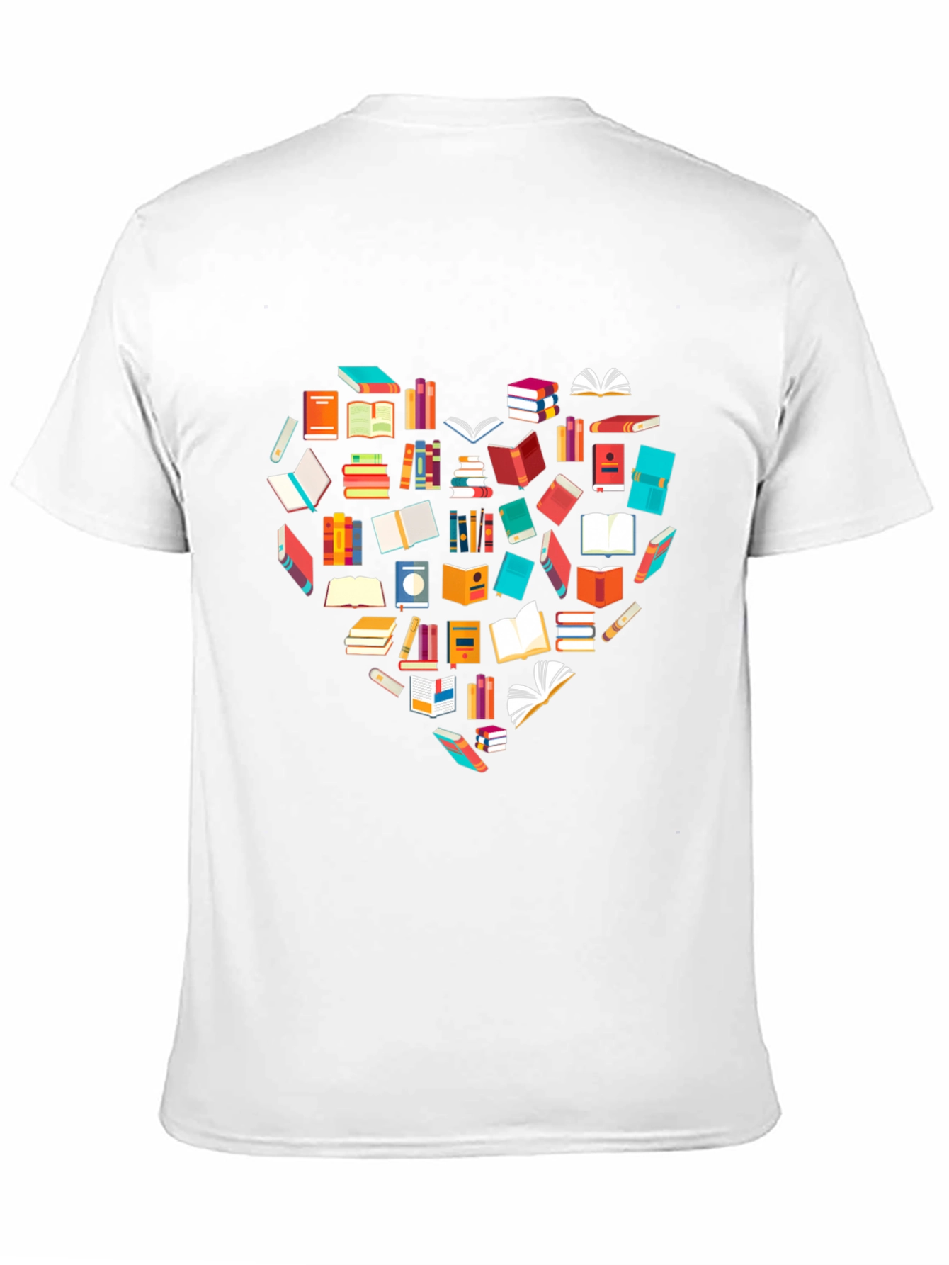 Book Lover Heart Graphic Tee - Black T-Shirt