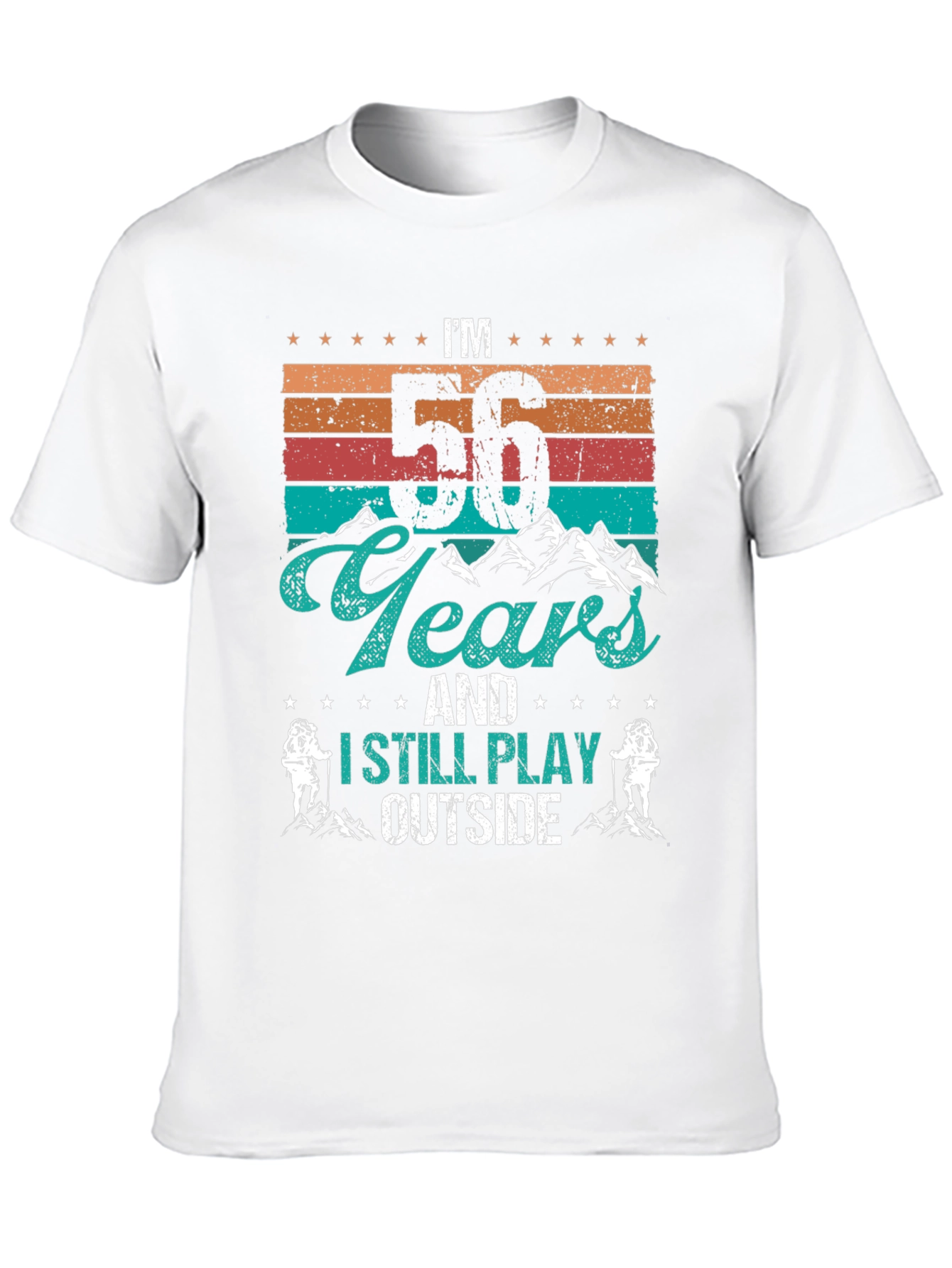 56 Years and Still Play Outside Black T-Shirt