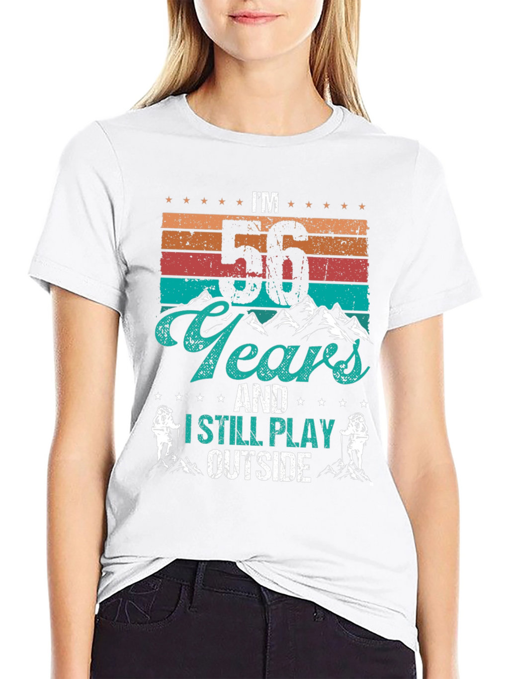 56 Years and Still Play Outside Black T-Shirt
