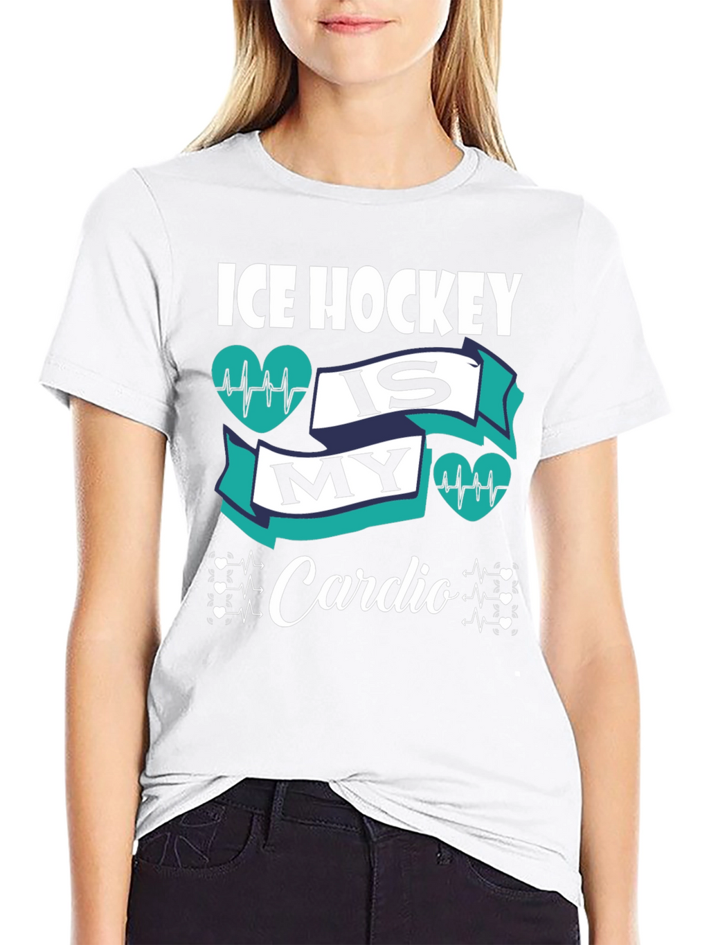 Ice Hockey is My Cardio Graphic T-Shirt