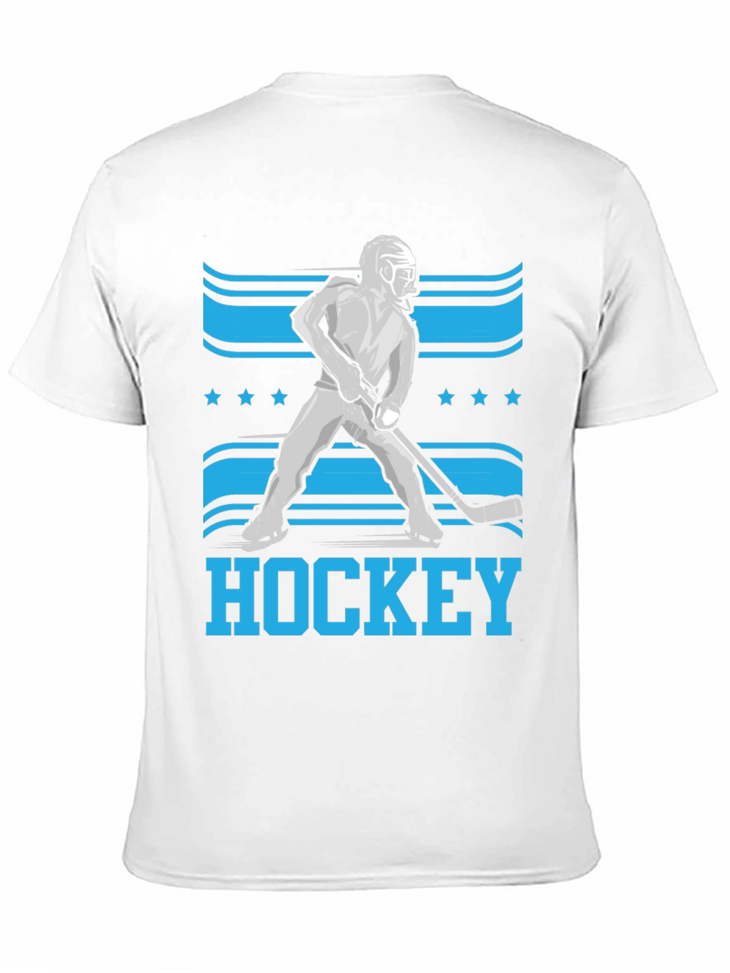 Hockey Player Graphic T-Shirt - Black