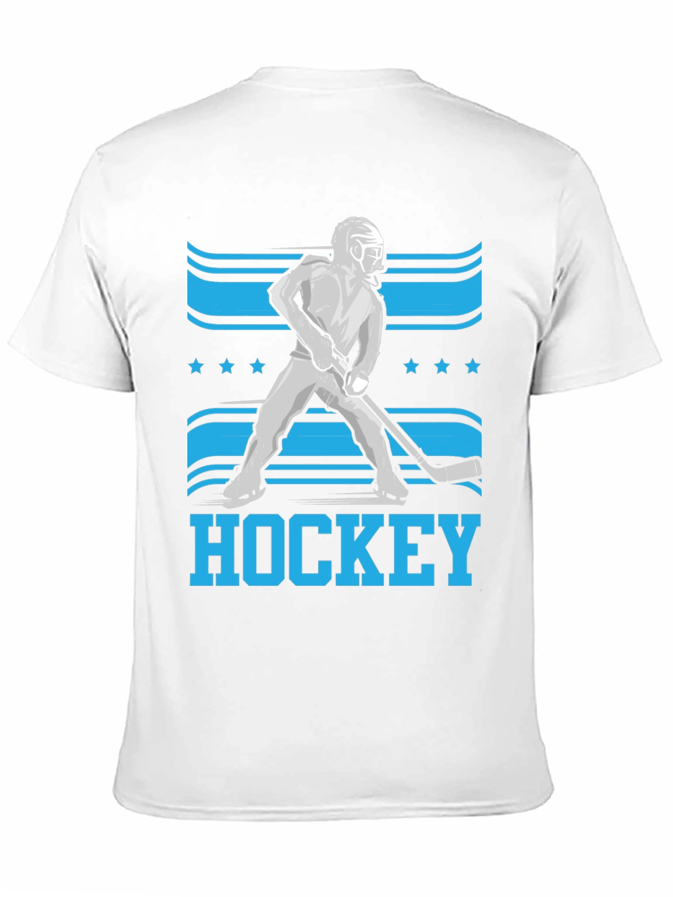Hockey Player Graphic T-Shirt - Black