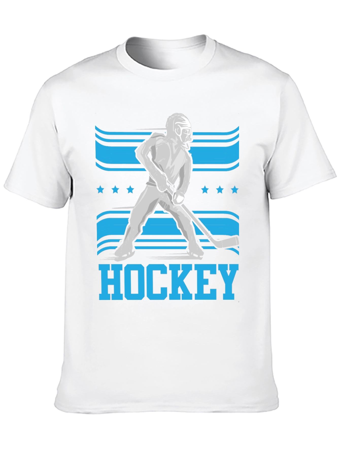Hockey Player Graphic T-Shirt - Black