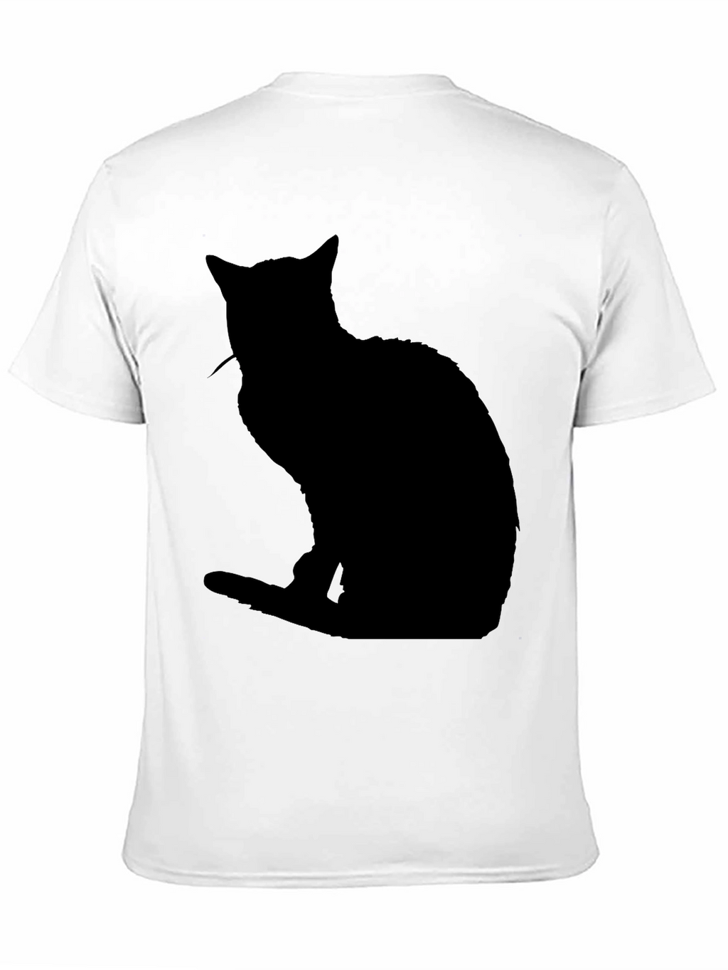 Black Cat Silhouette T-Shirt - Mens Casual Tee