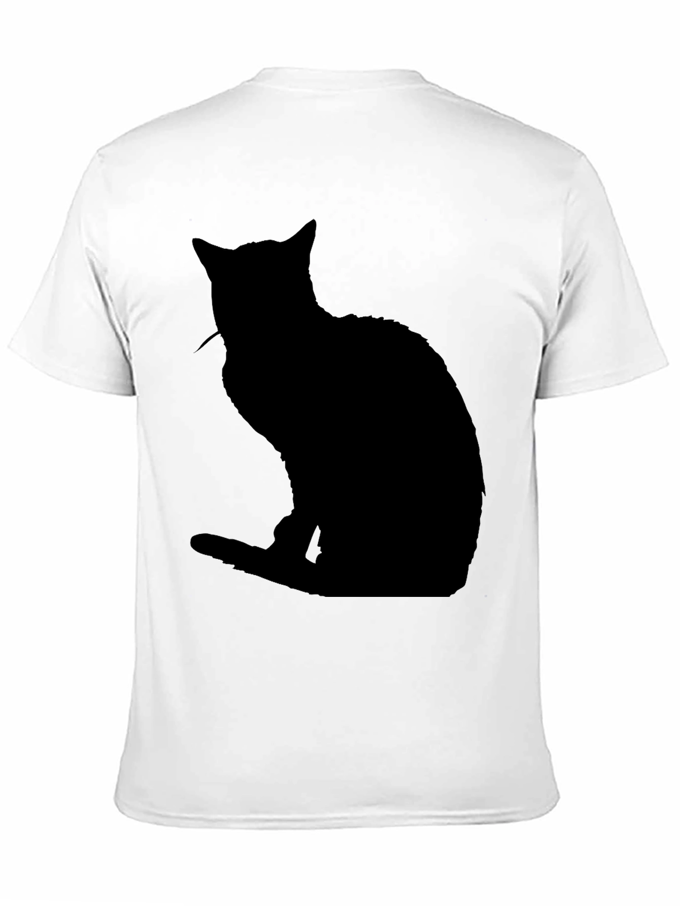 Black Cat Silhouette T-Shirt - Mens Casual Tee