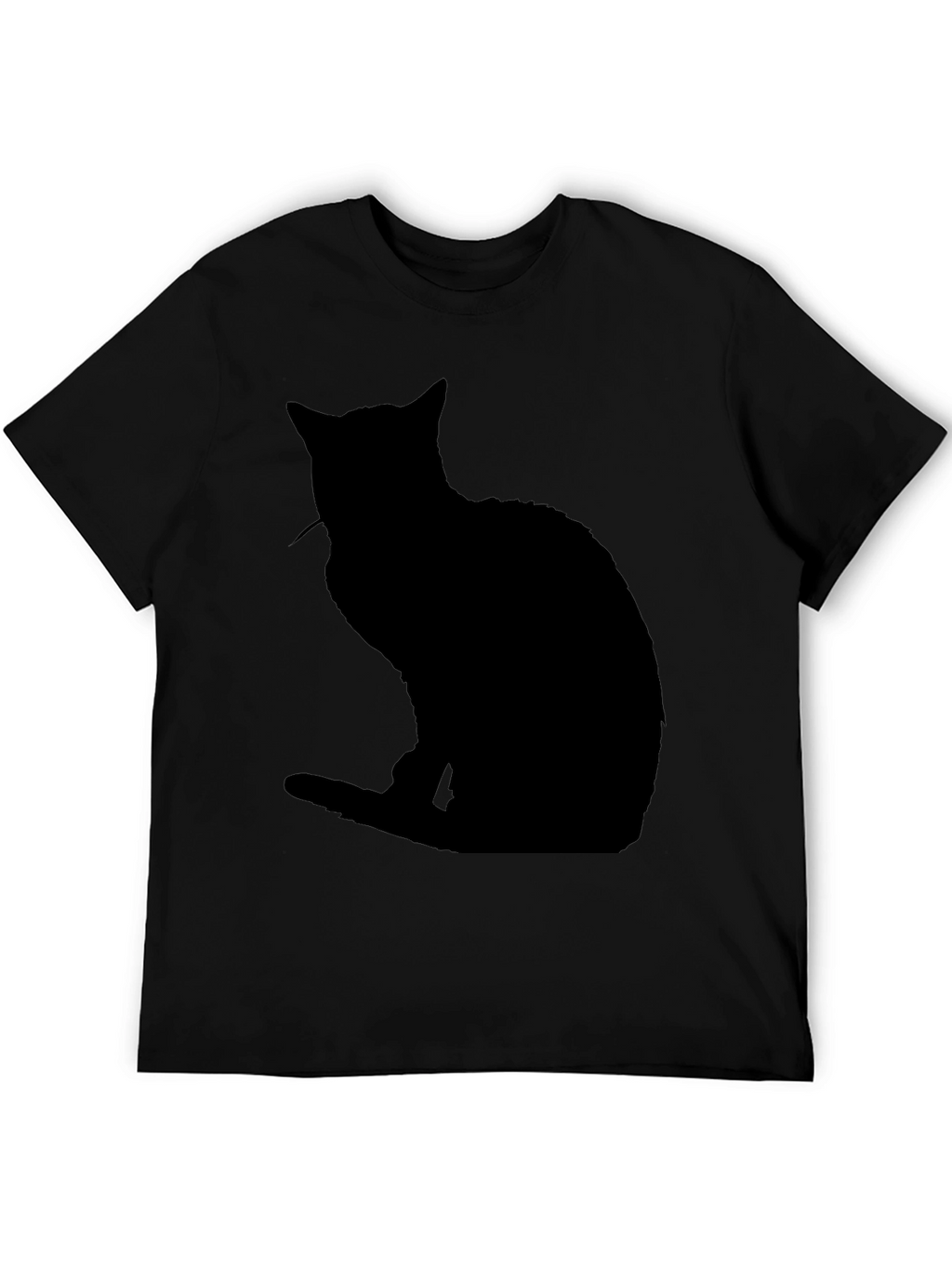 Black Cat Silhouette T-Shirt - Mens Casual Tee