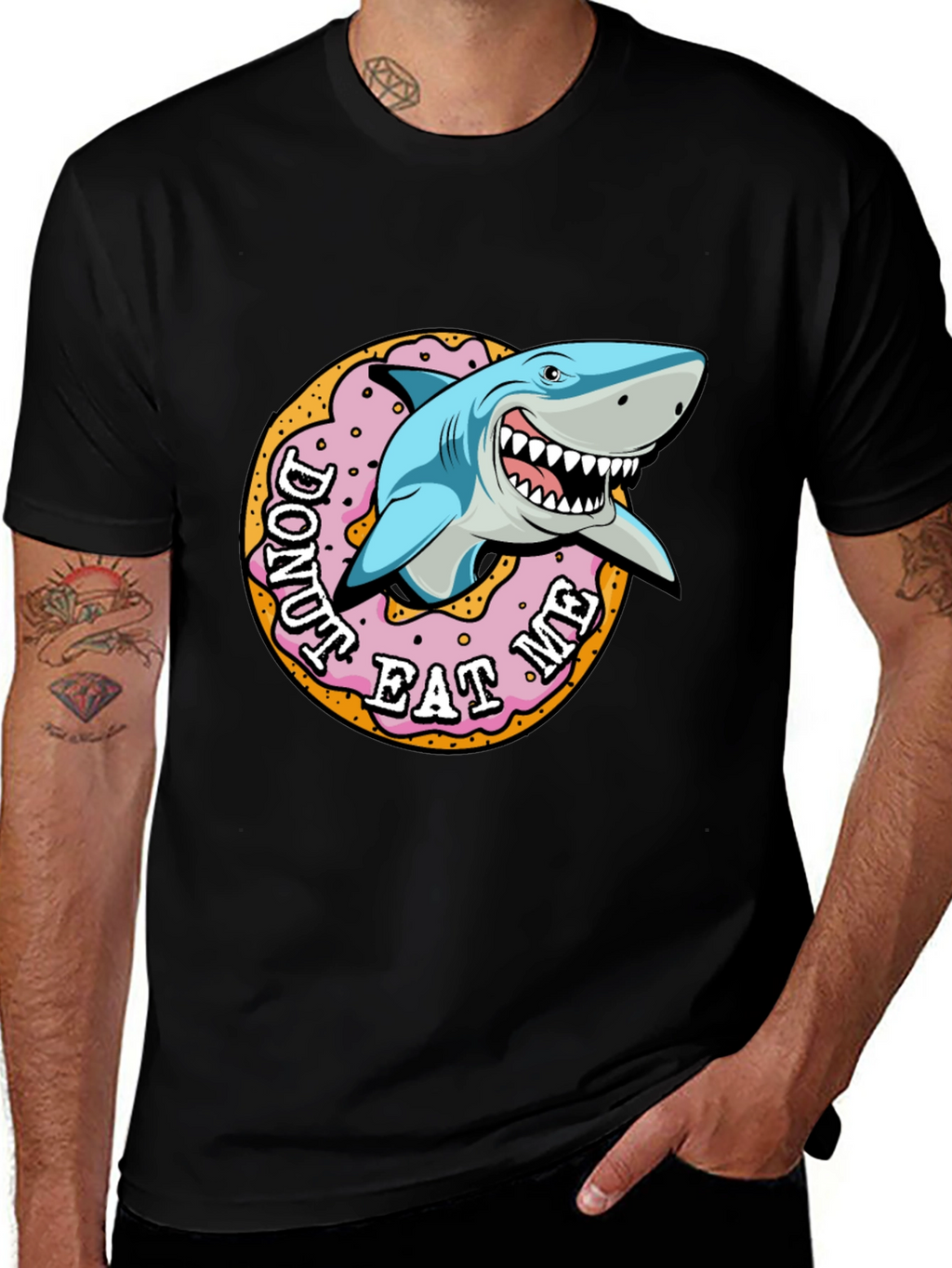 Donut Eat Me Shark Graphic Tee