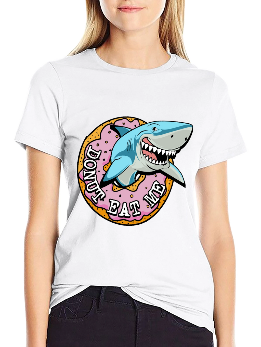 Donut Eat Me Shark Graphic Tee