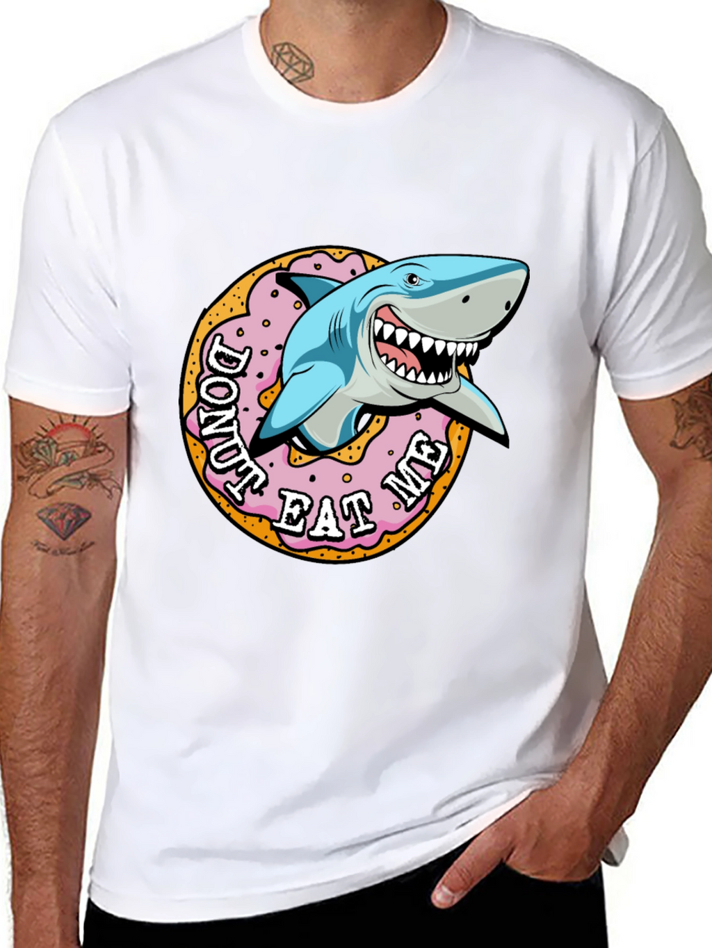 Donut Eat Me Shark Graphic Tee