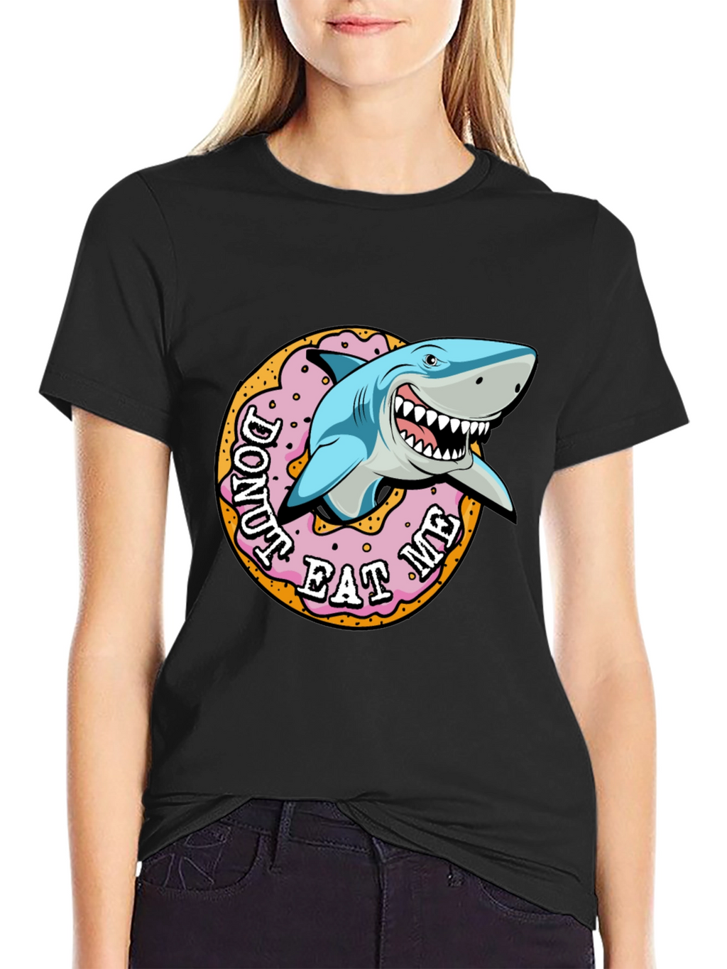 Donut Eat Me Shark Graphic Tee