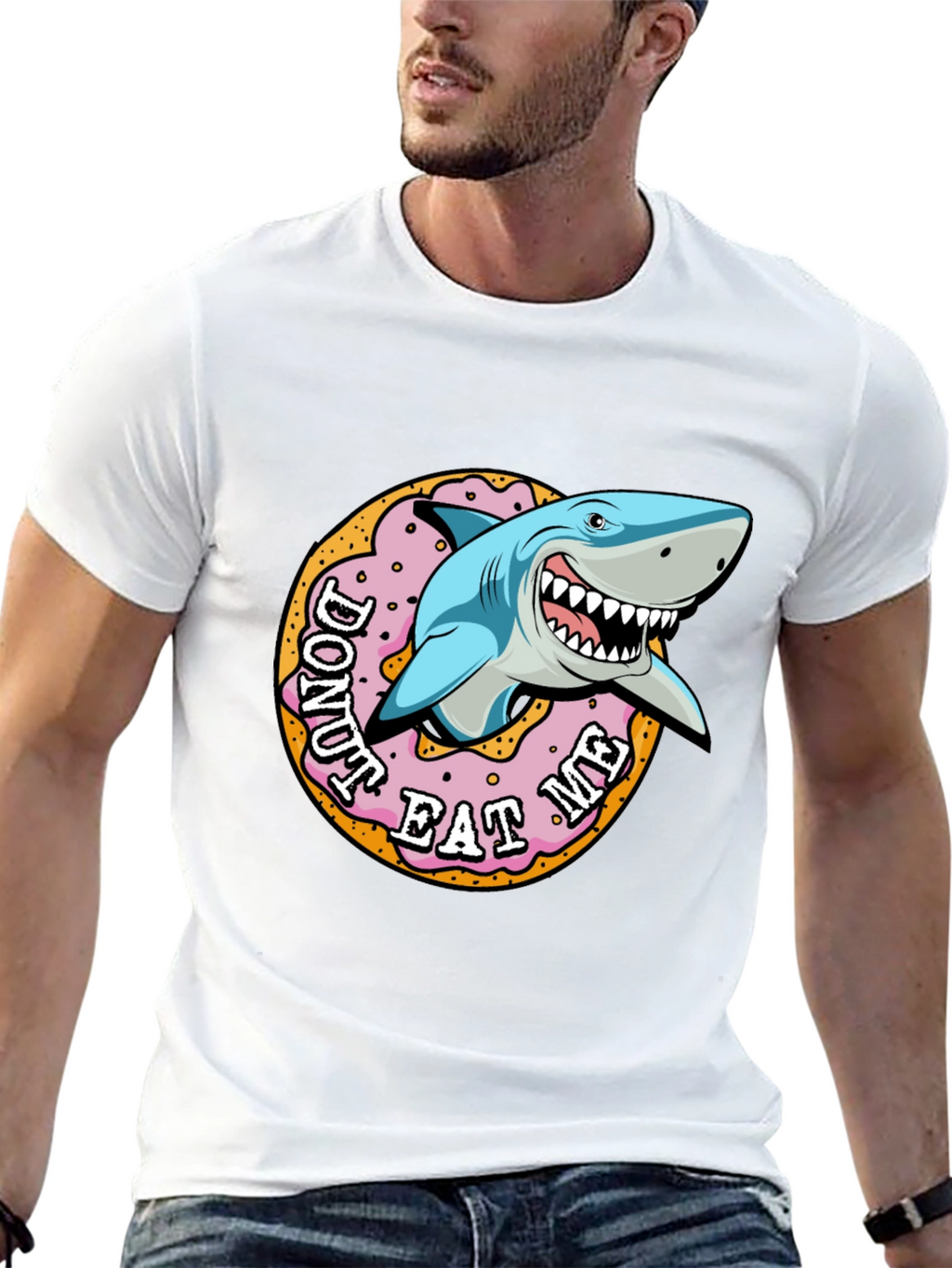 Donut Eat Me Shark Graphic Tee