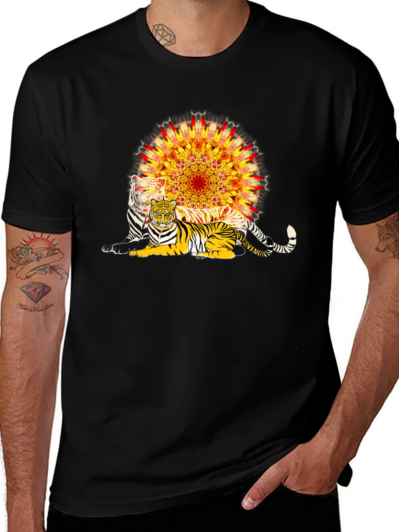 Tiger Mandala Graphic T-Shirt
