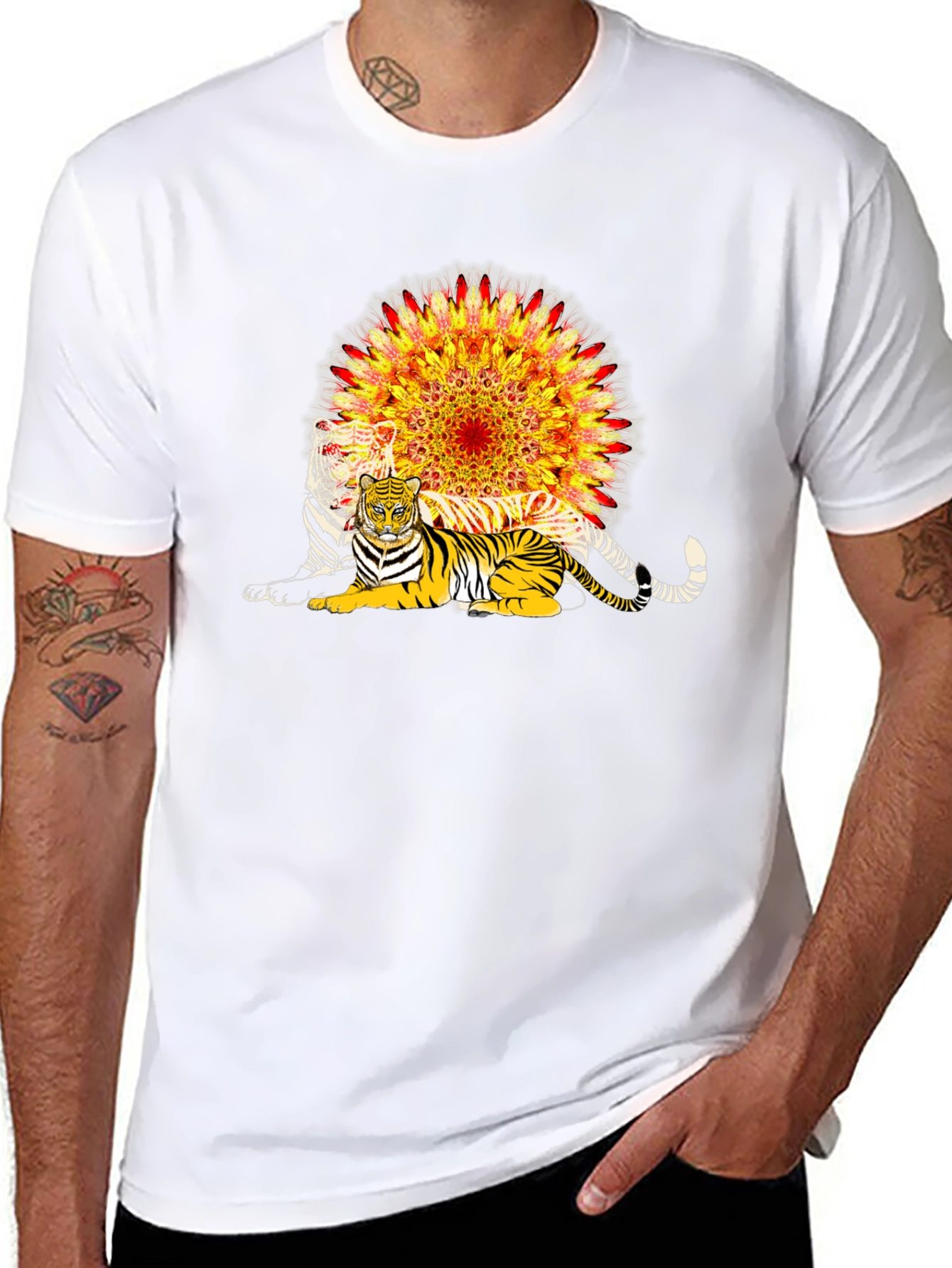 Tiger Mandala Graphic T-Shirt