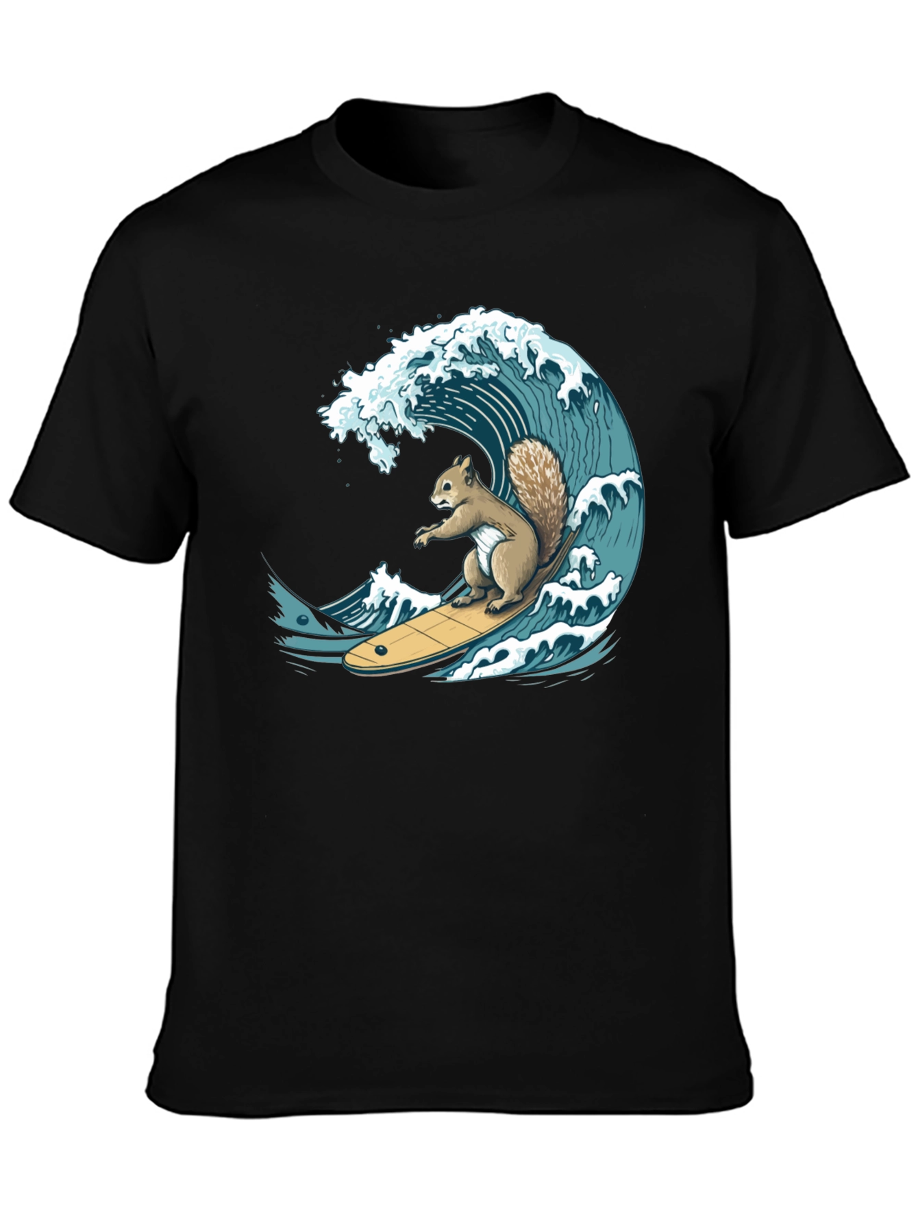 Surfing Squirrel Graphic T-Shirt