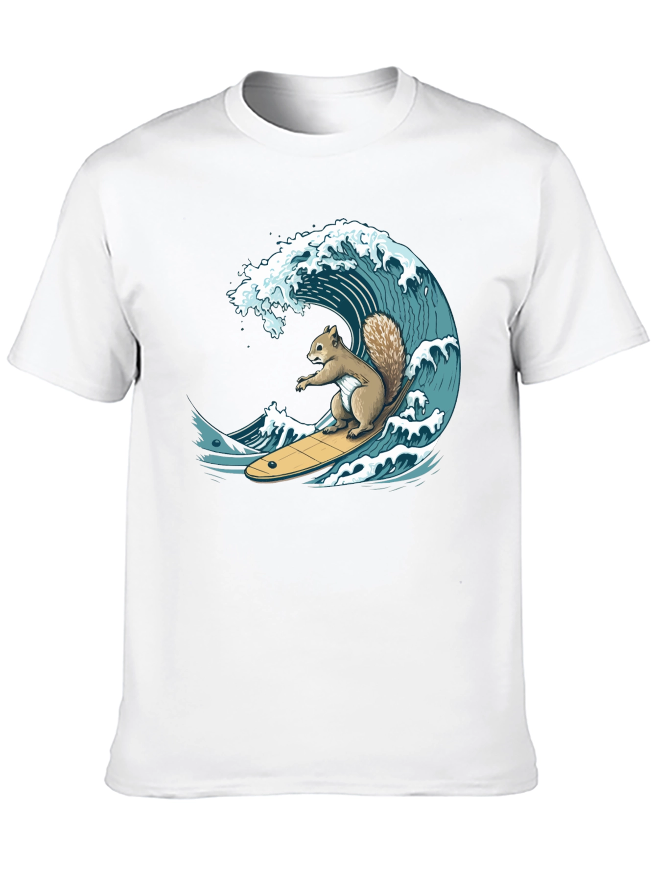 Surfing Squirrel Graphic T-Shirt