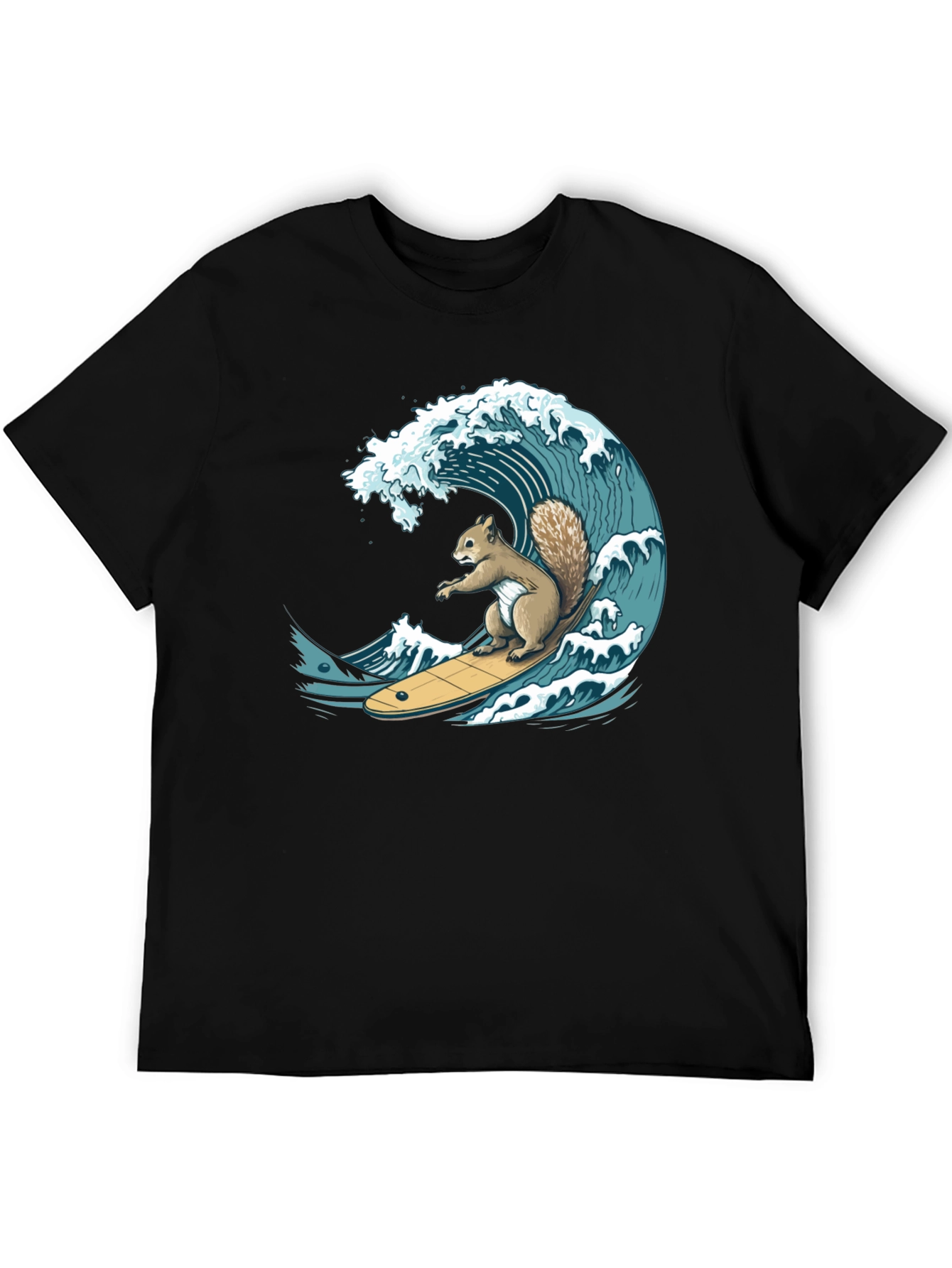 Surfing Squirrel Graphic T-Shirt