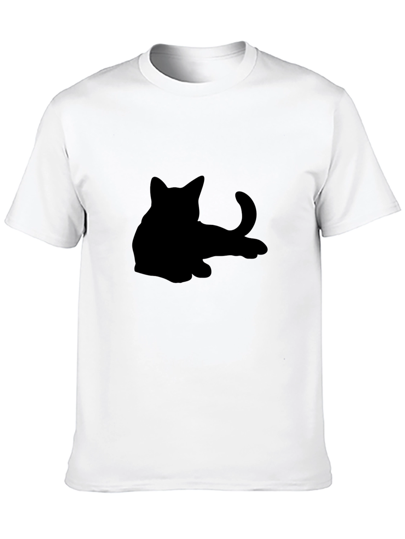 Black Cat Silhouette Graphic Tee