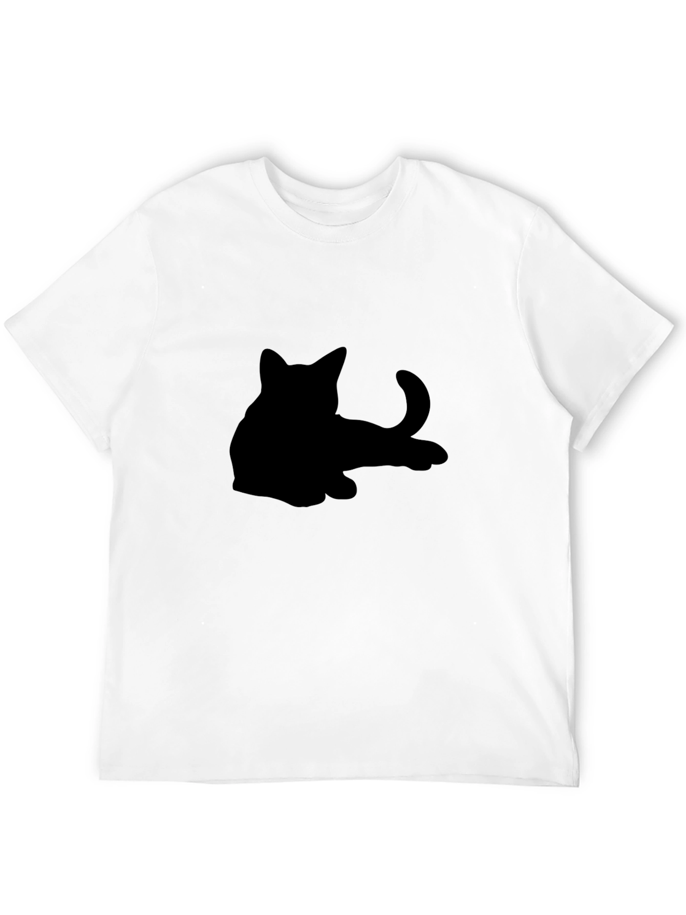 Black Cat Silhouette Graphic Tee