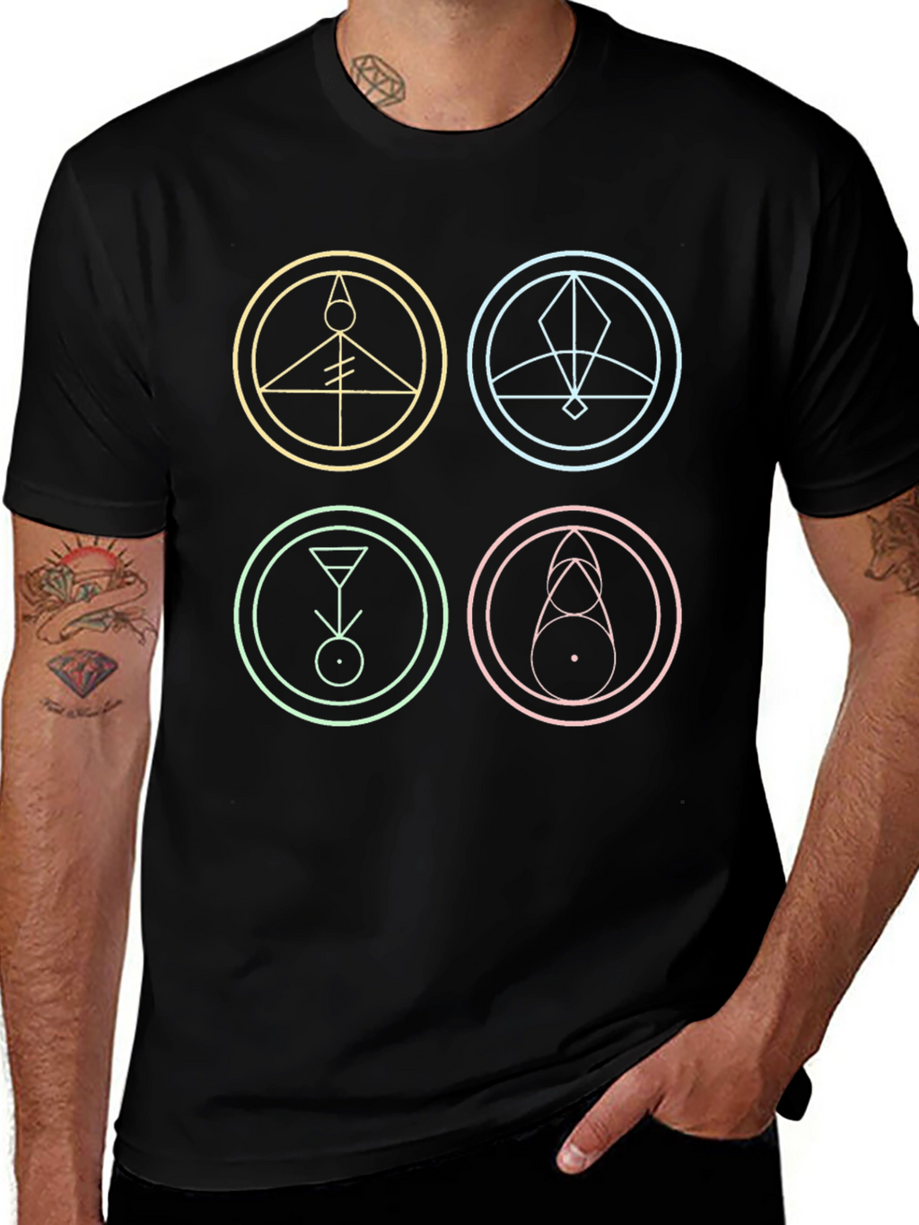 Mystic Symbols Black T-Shirt