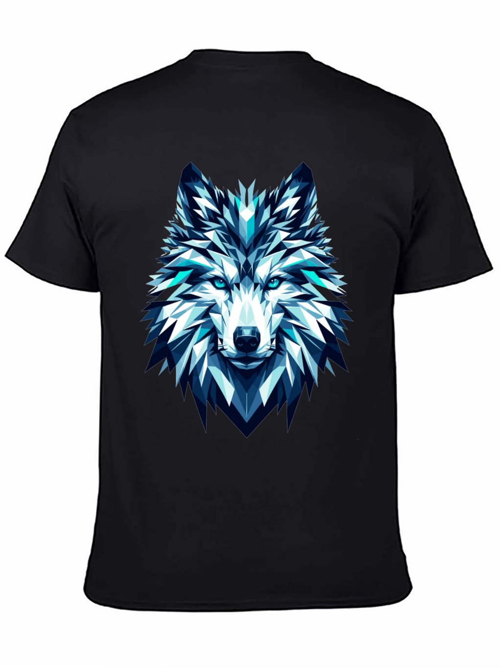 Geometric Wolf Graphic Tee - Modern Art T-Shirt