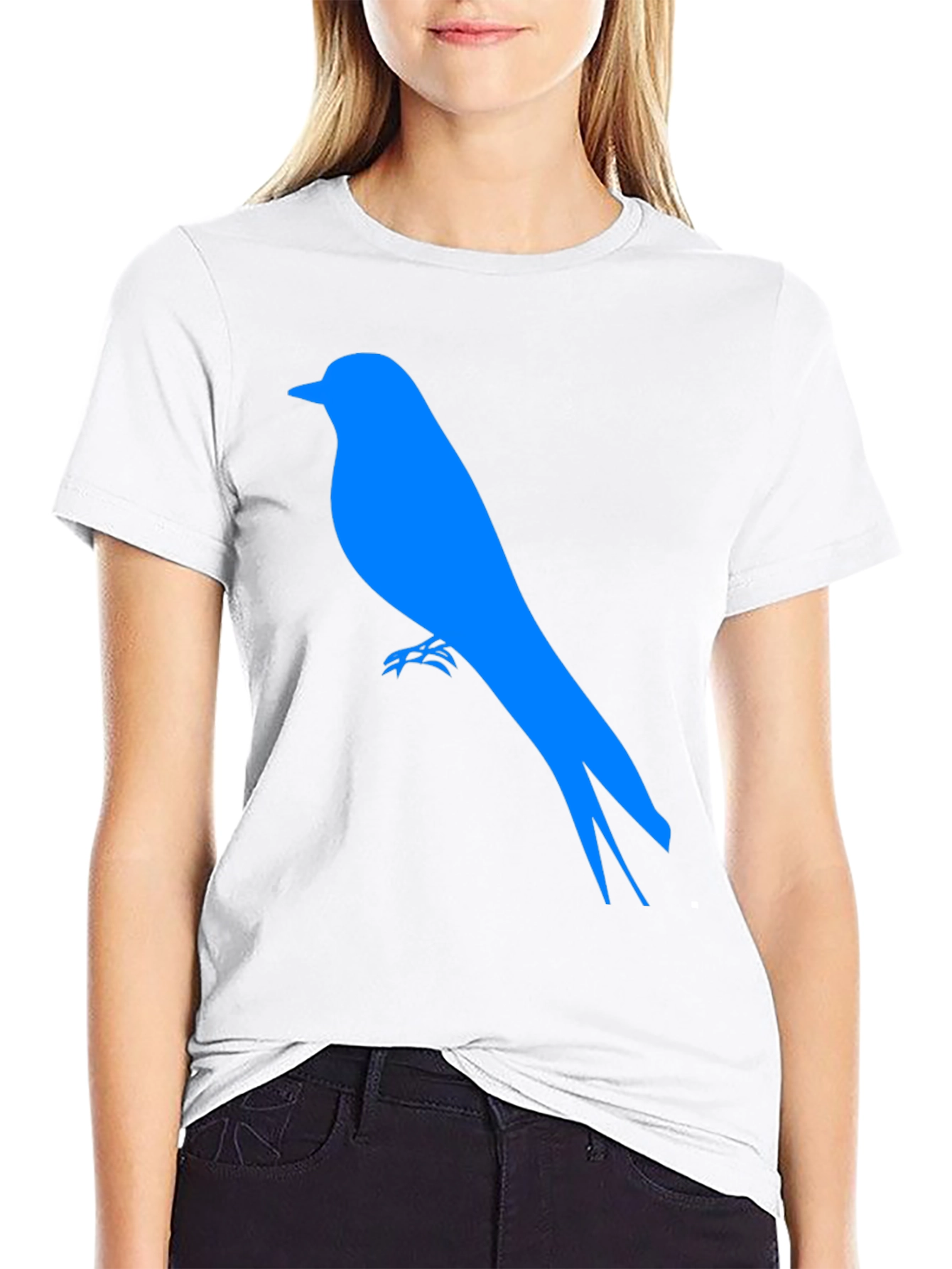 Blue Bird Graphic Tee - Black Casual Shirt
