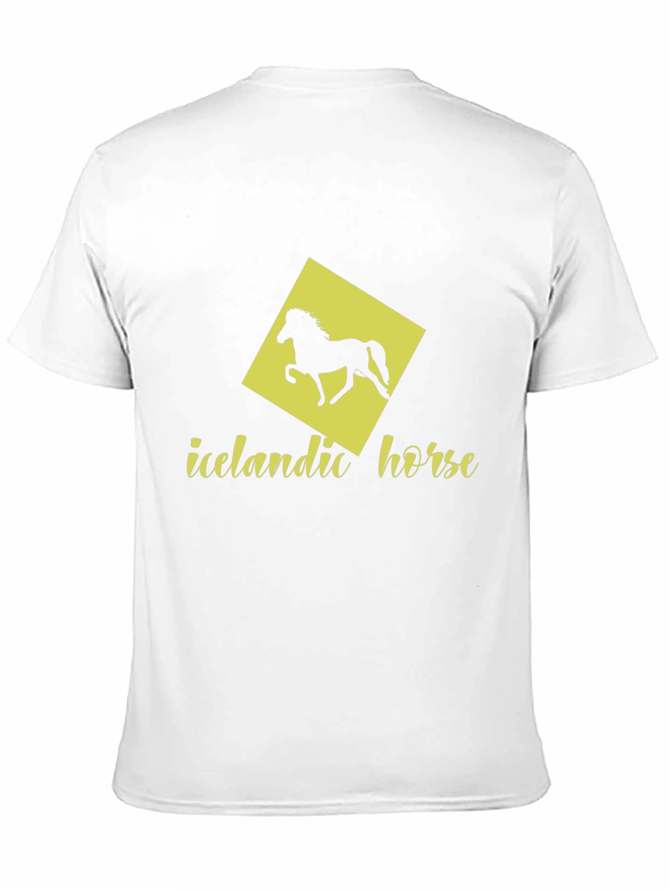 Icelandic Horse Graphic Tee - Black Cotton T-Shirt