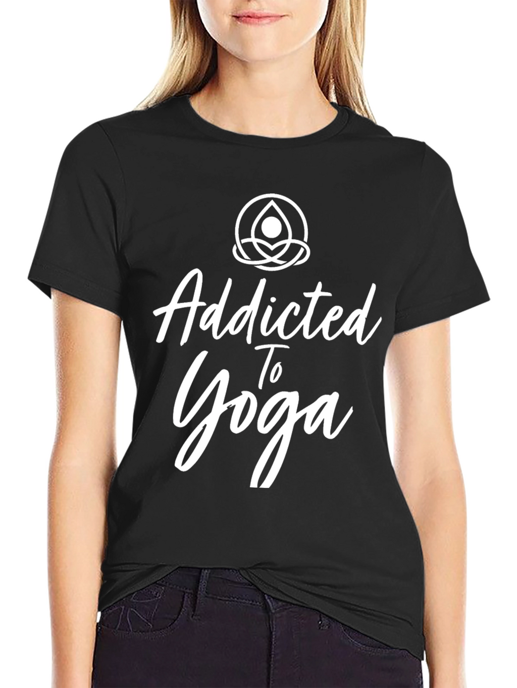 Addicted To Yoga Black T-Shirt