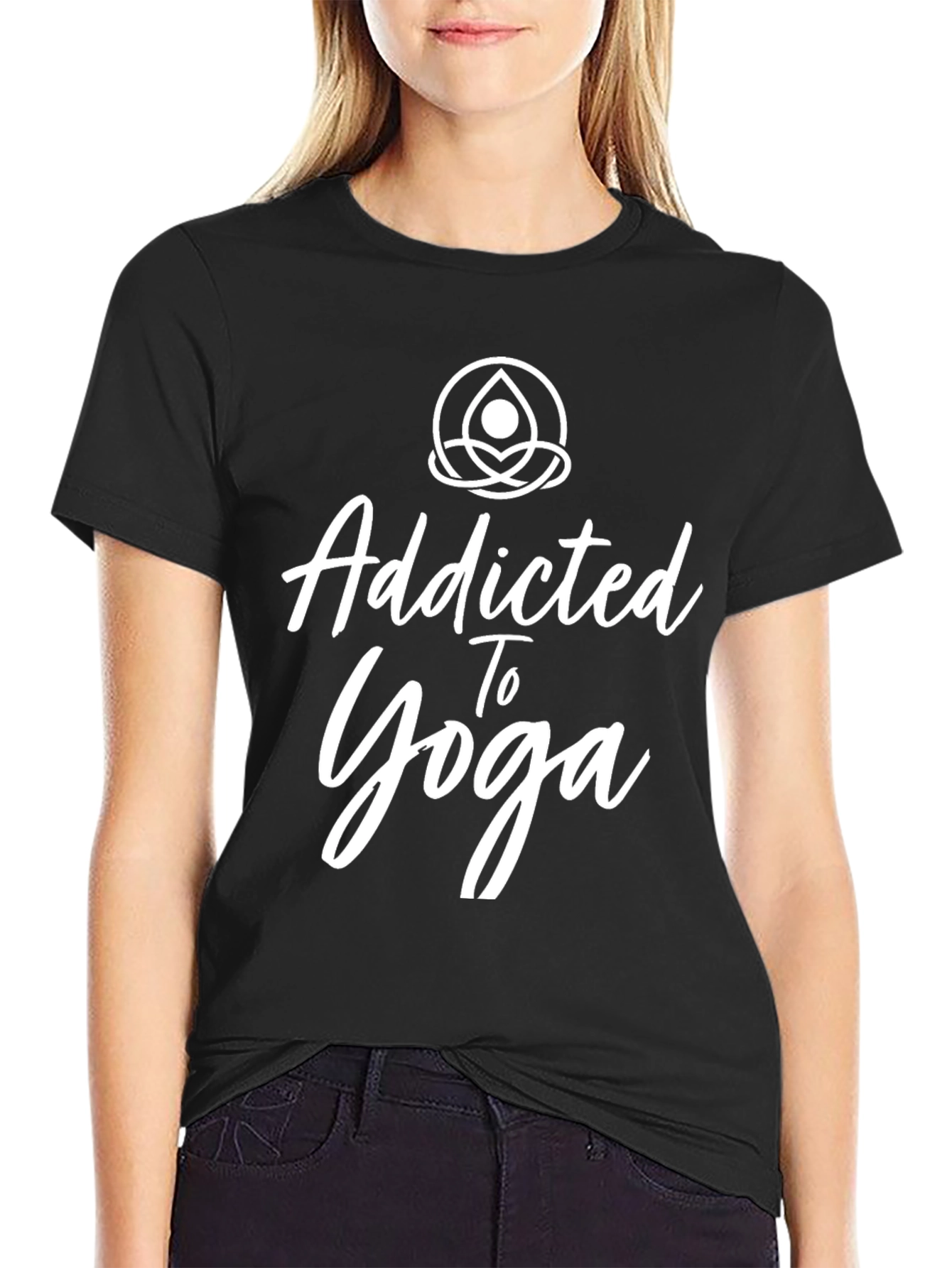 Addicted To Yoga Black T-Shirt