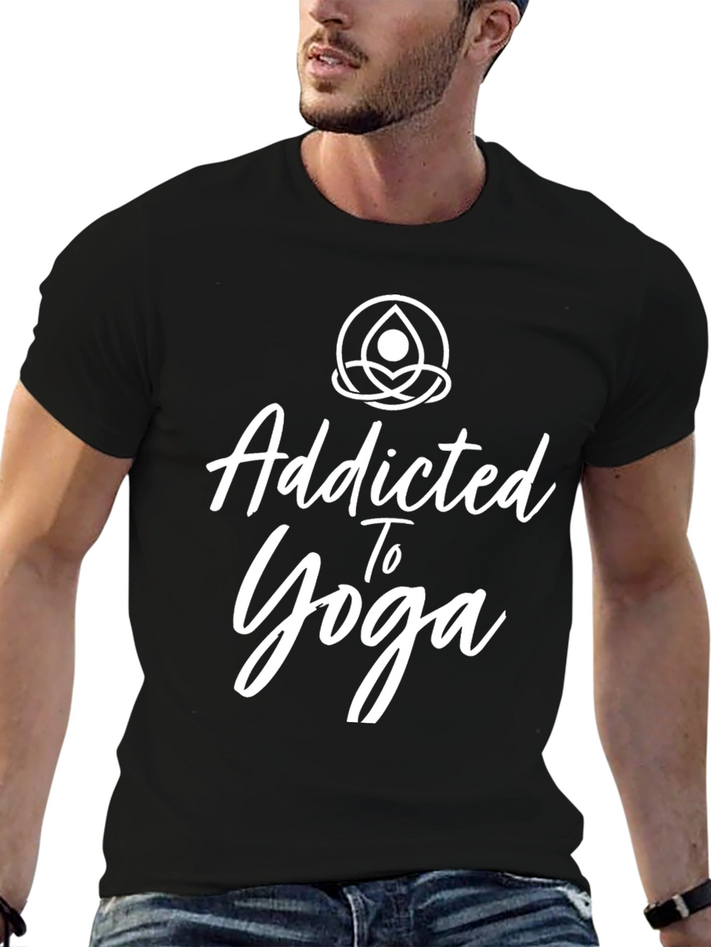 Addicted To Yoga Black T-Shirt