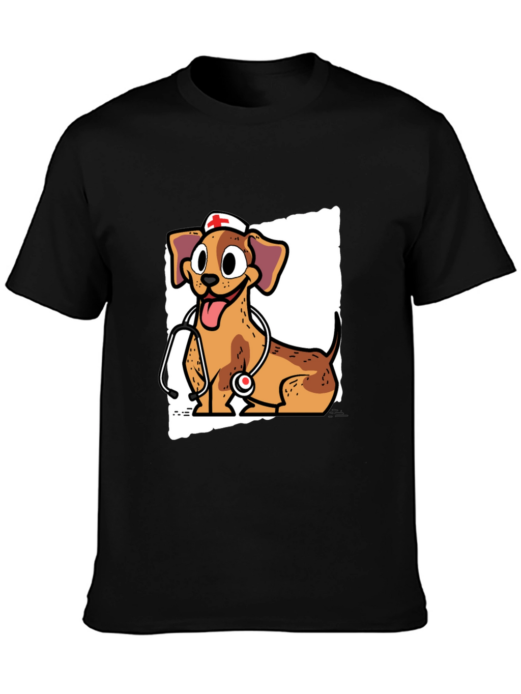 Dog Nurse T-Shirt - Cute Cartoon Design