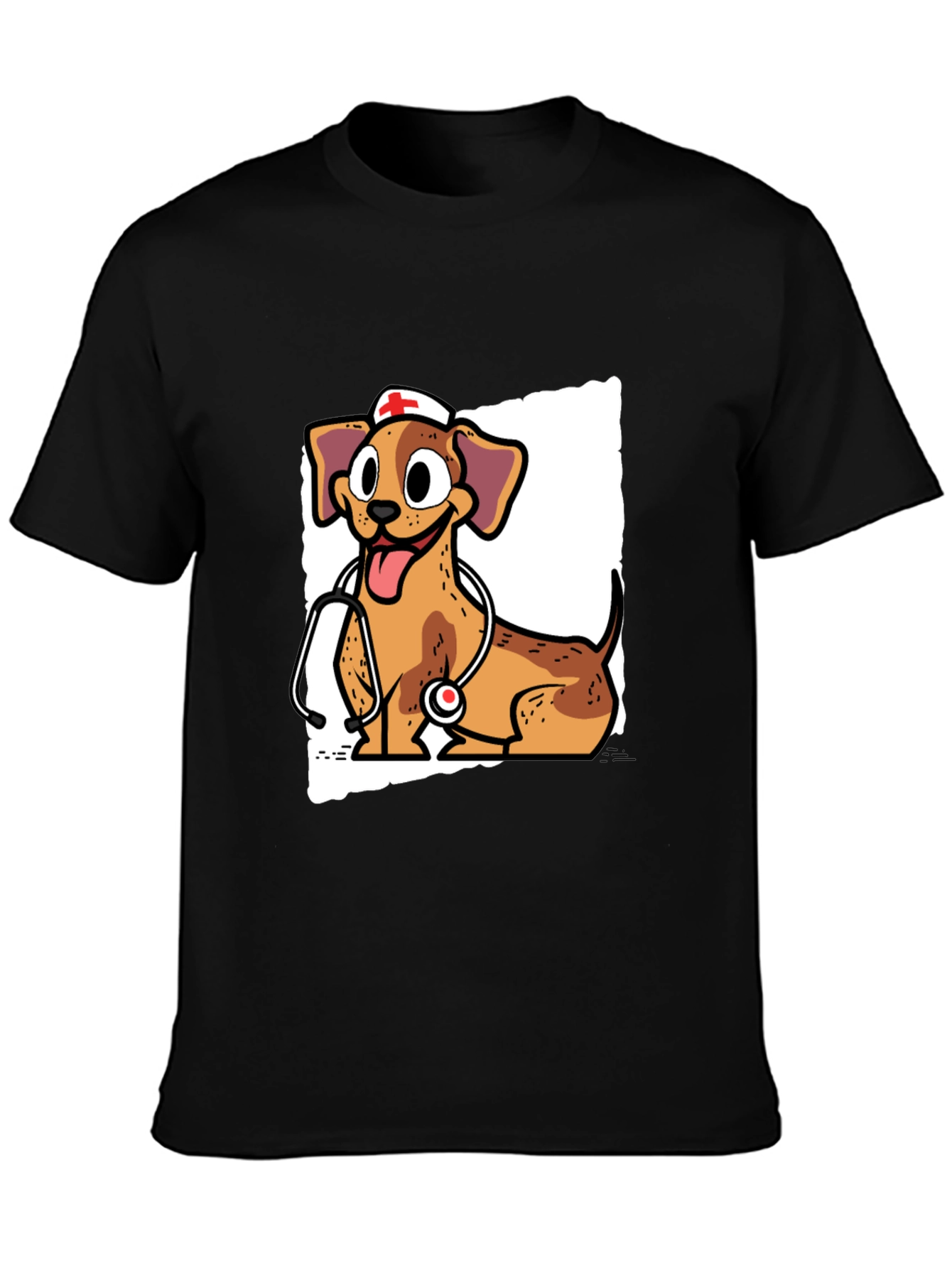 Dog Nurse T-Shirt - Cute Cartoon Design