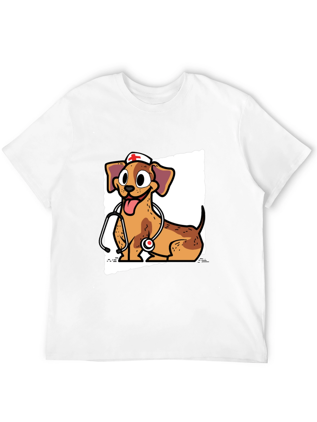 Dog Nurse T-Shirt - Cute Cartoon Design