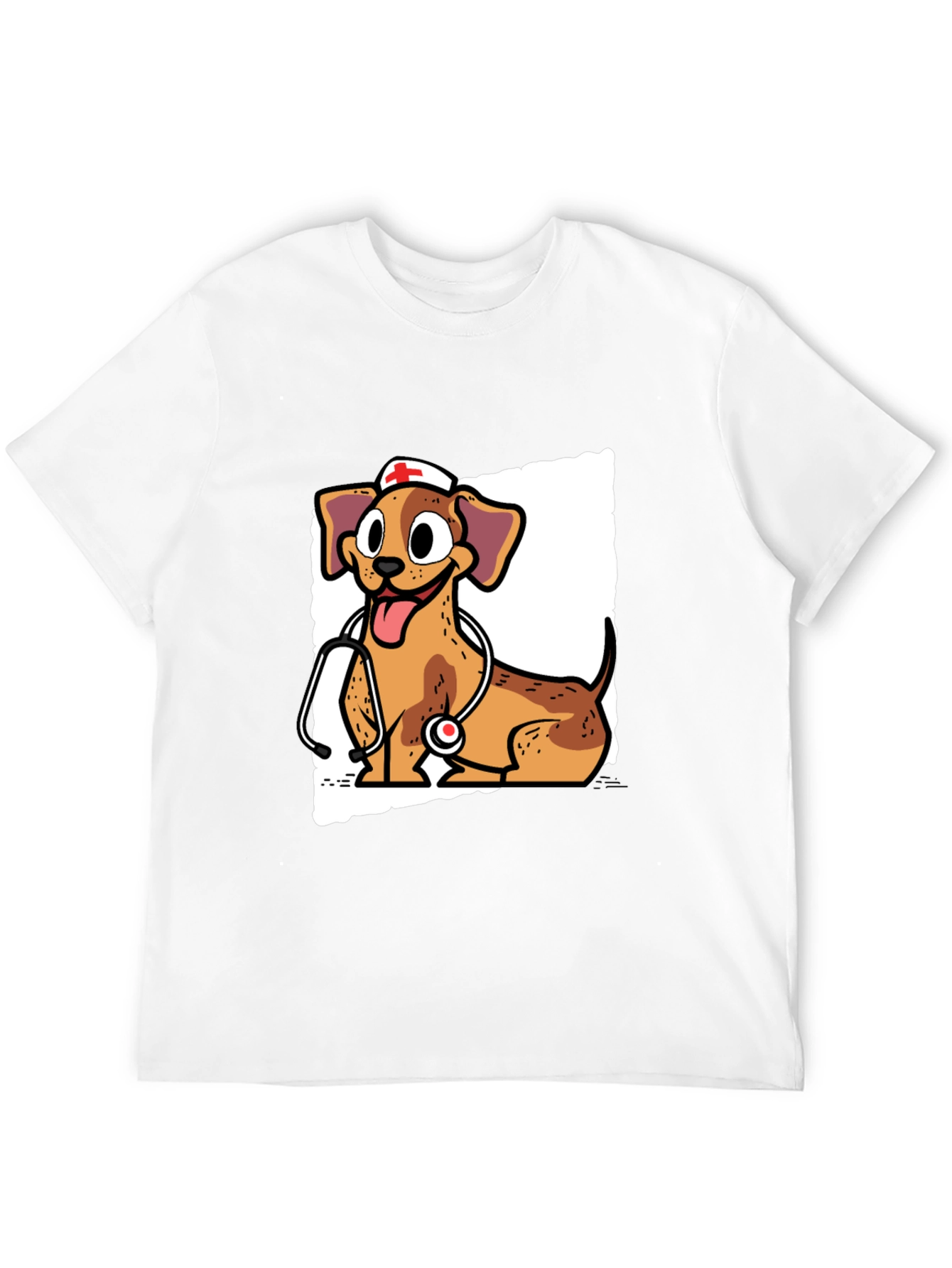 Dog Nurse T-Shirt - Cute Cartoon Design