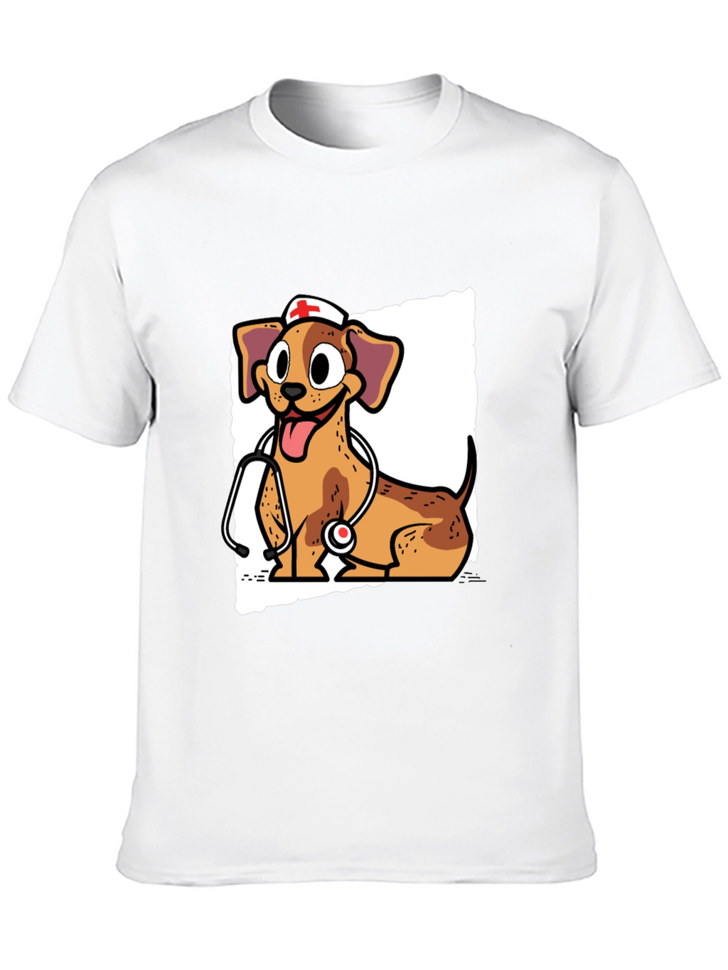 Dog Nurse T-Shirt - Cute Cartoon Design