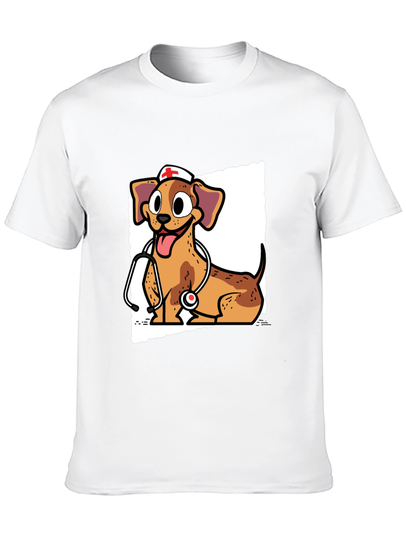 Dog Nurse T-Shirt - Cute Cartoon Design