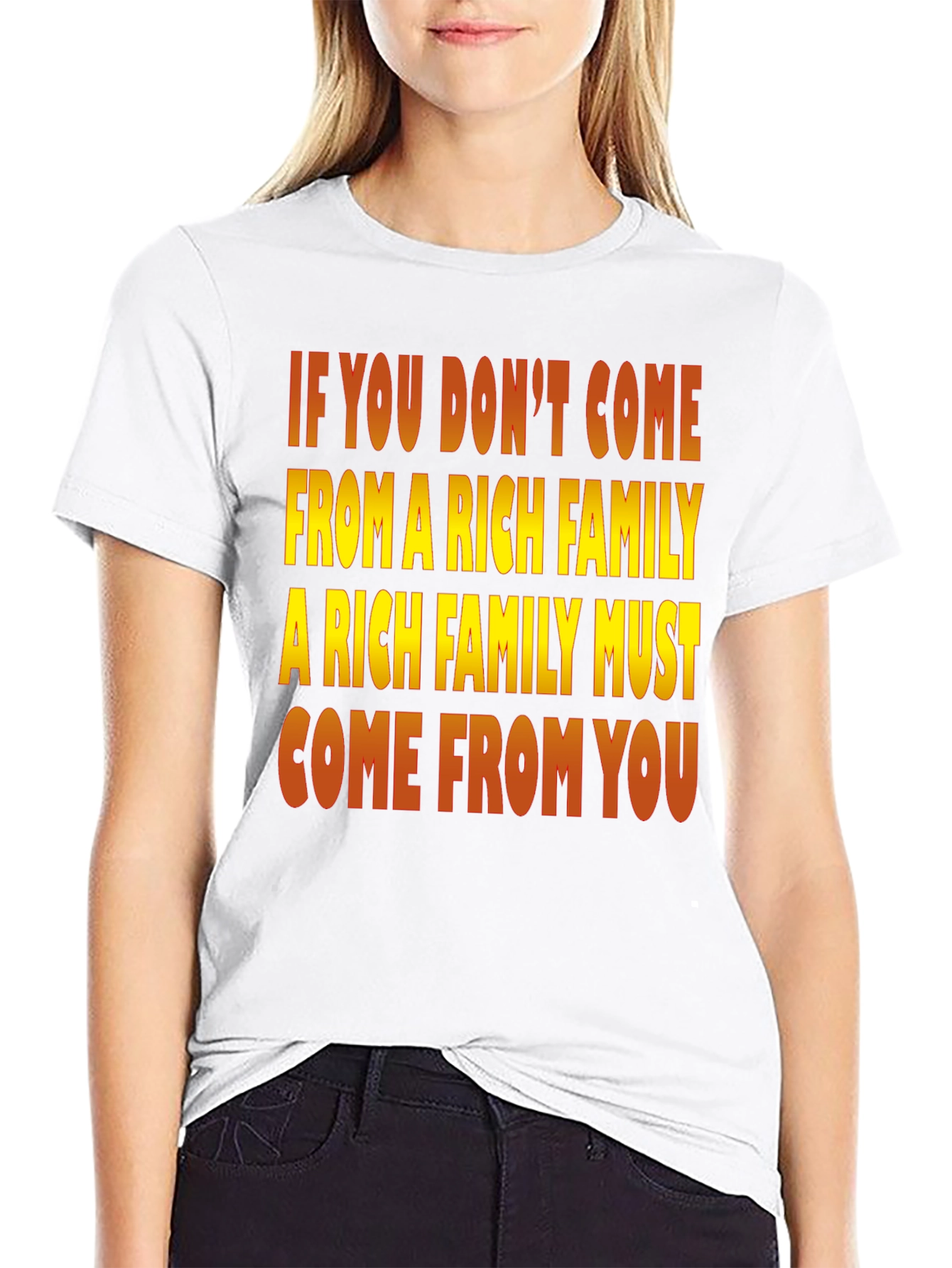 Rich Family Motivational Graphic T-Shirt