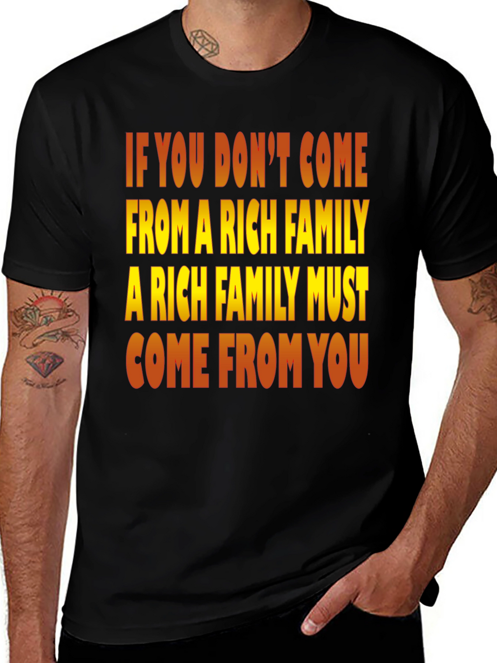 Rich Family Motivational Graphic T-Shirt