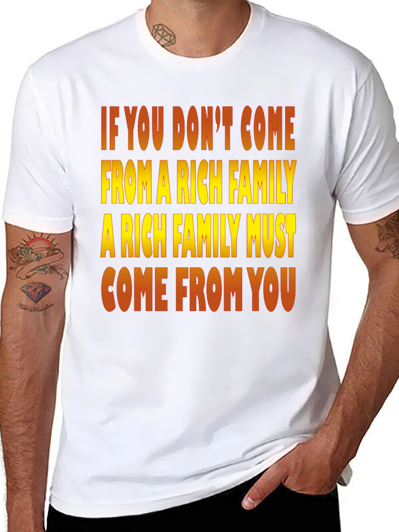 Rich Family Motivational Graphic T-Shirt