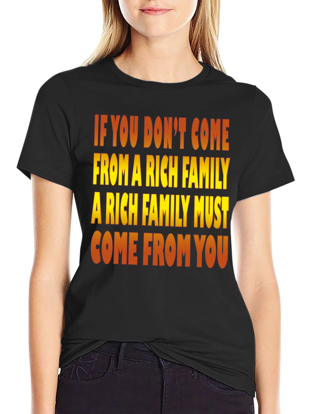 Rich Family Motivational Graphic T-Shirt