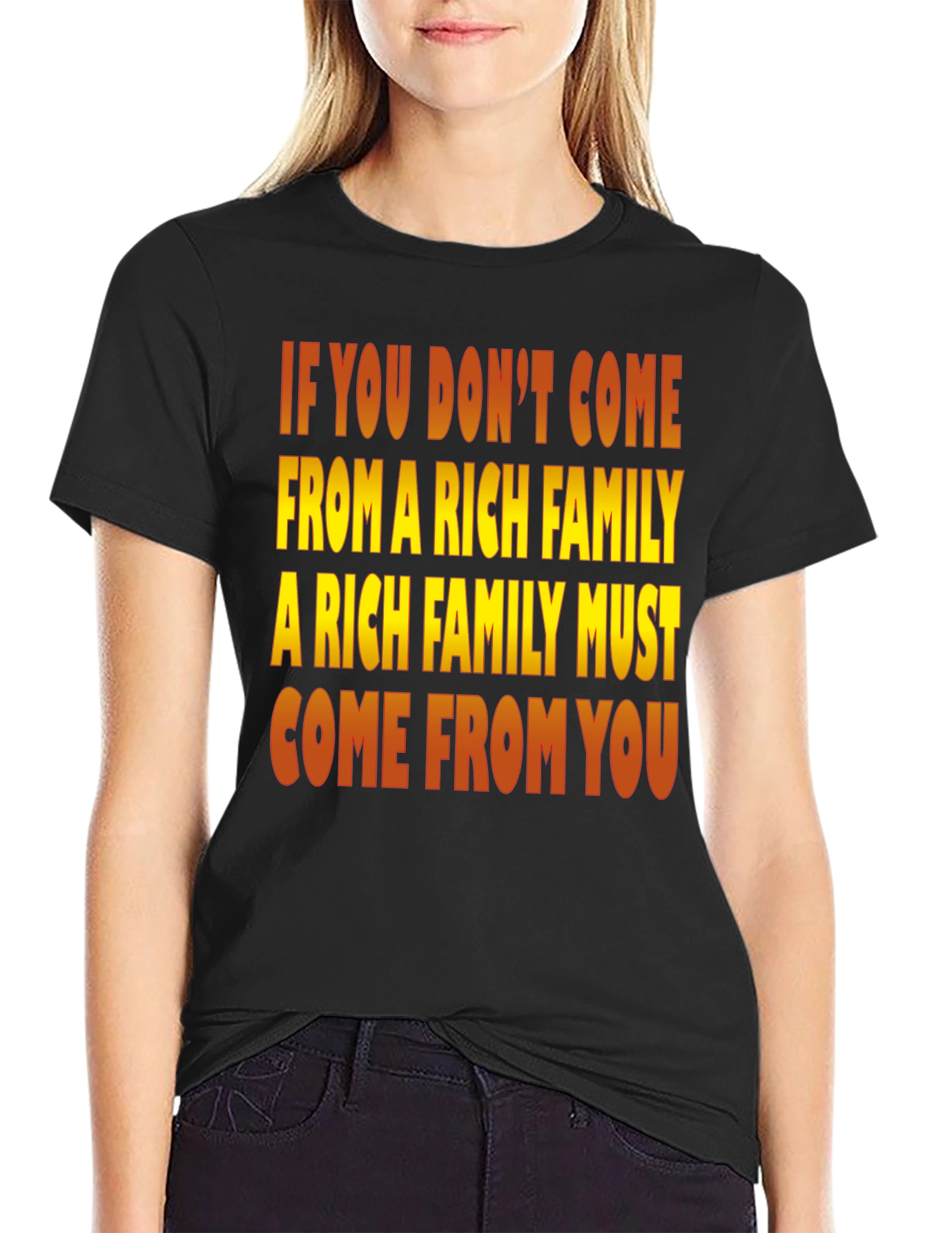 Rich Family Motivational Graphic T-Shirt