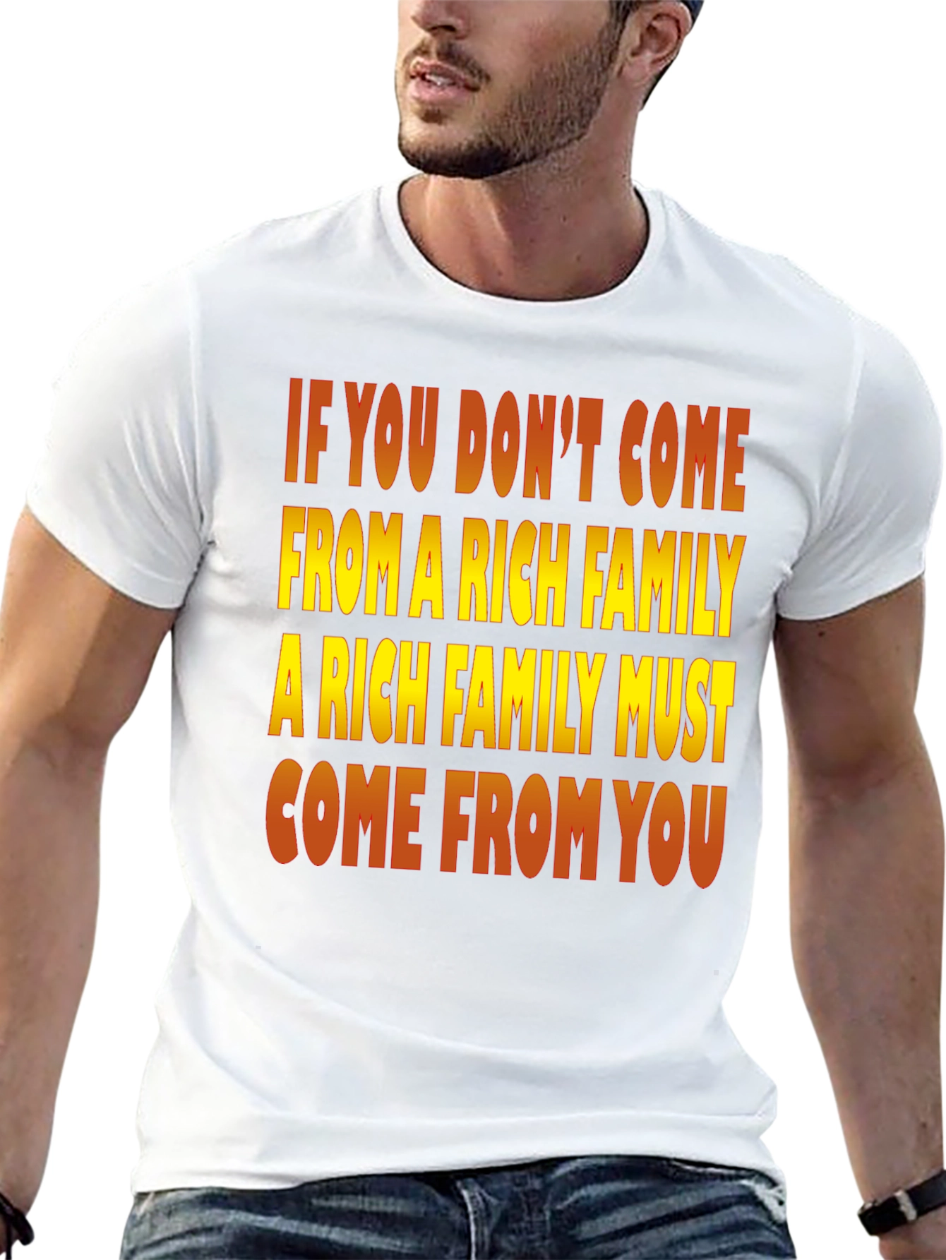 Rich Family Motivational Graphic T-Shirt