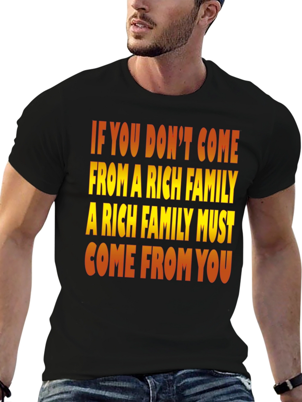 Rich Family Motivational Graphic T-Shirt