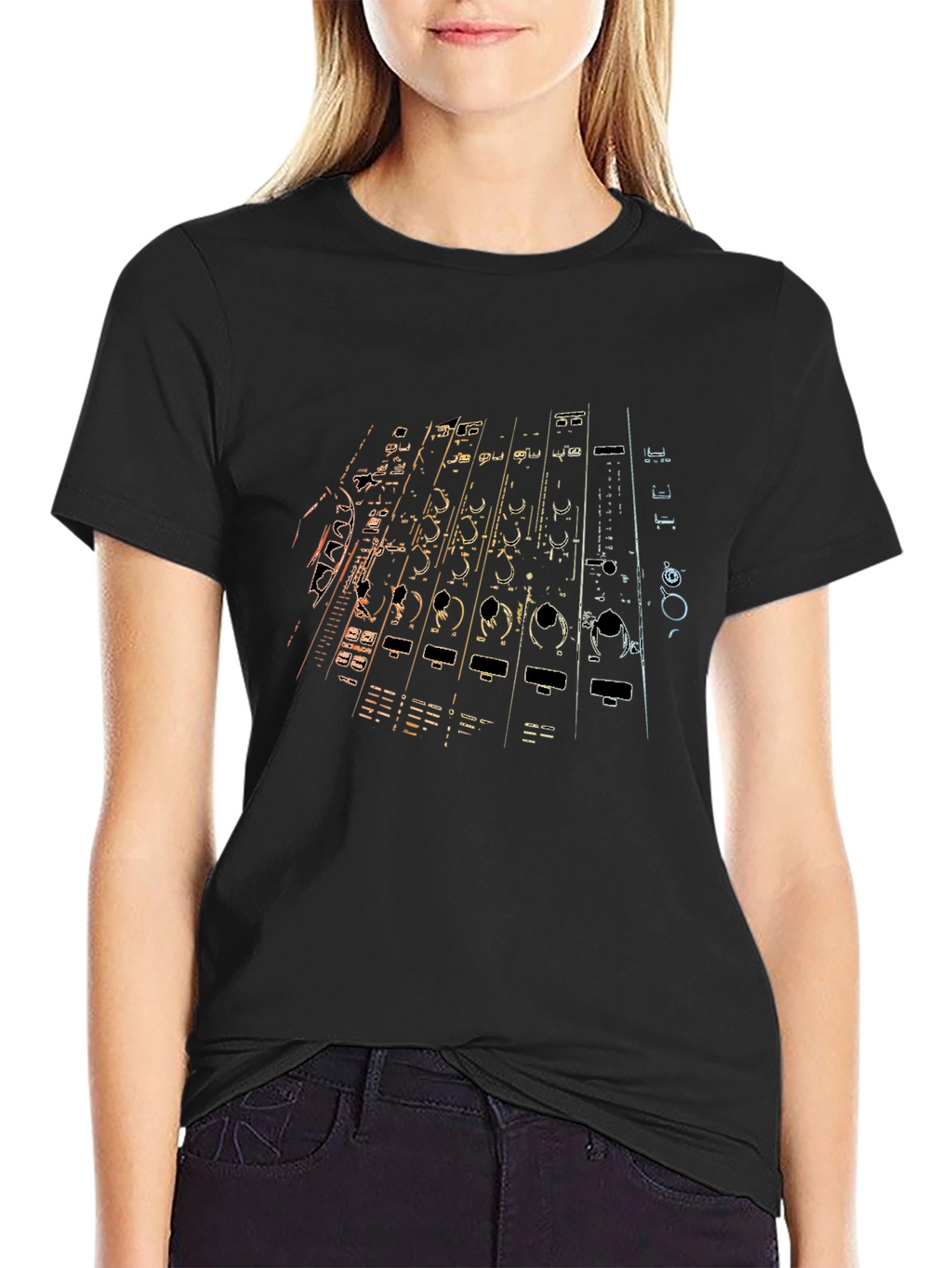 DJ Mixer Graphic T-Shirt - Black