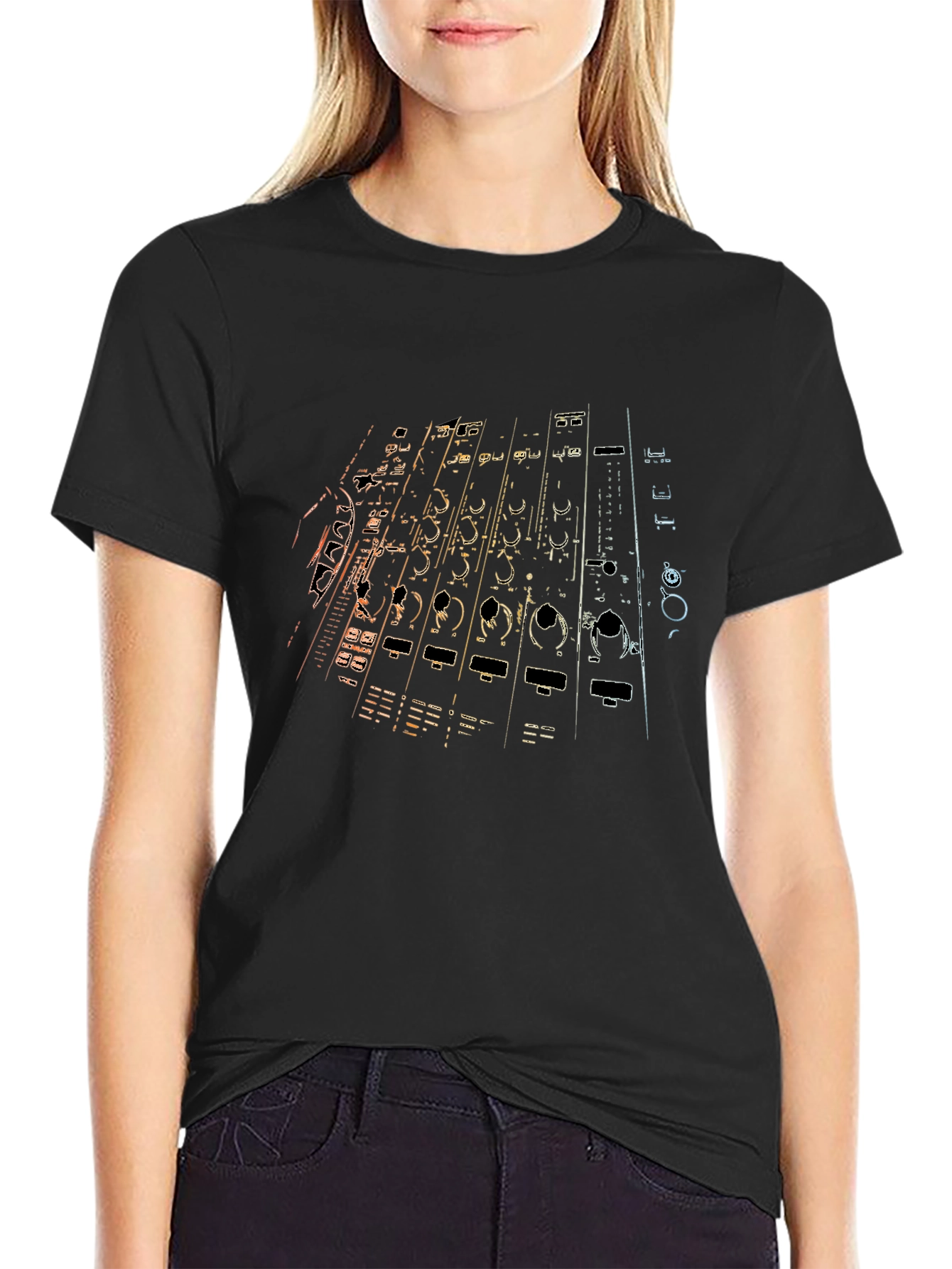 DJ Mixer Graphic T-Shirt - Black