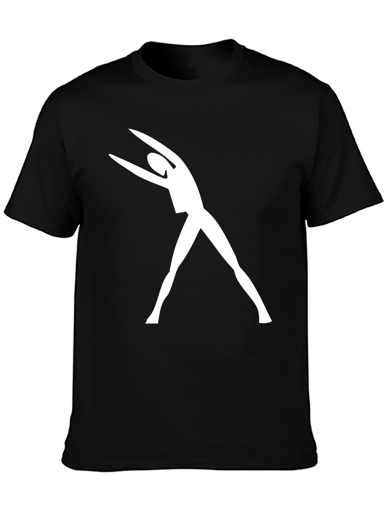 Yoga Pose Graphic Tee - Black Cotton Comfort Fit T-Shirt