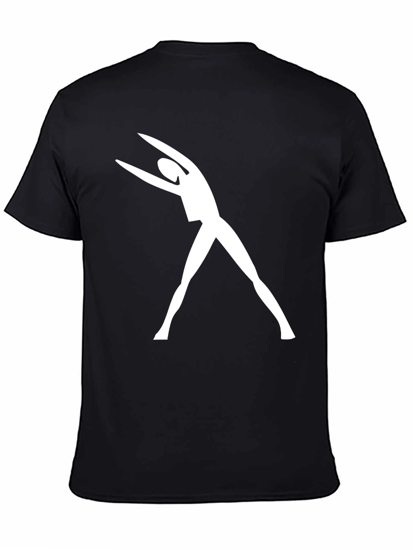 Yoga Pose Graphic Tee - Black Cotton Comfort Fit T-Shirt
