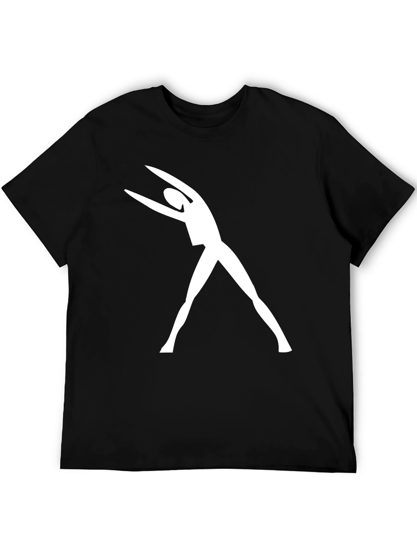 Yoga Pose Graphic Tee - Black Cotton Comfort Fit T-Shirt