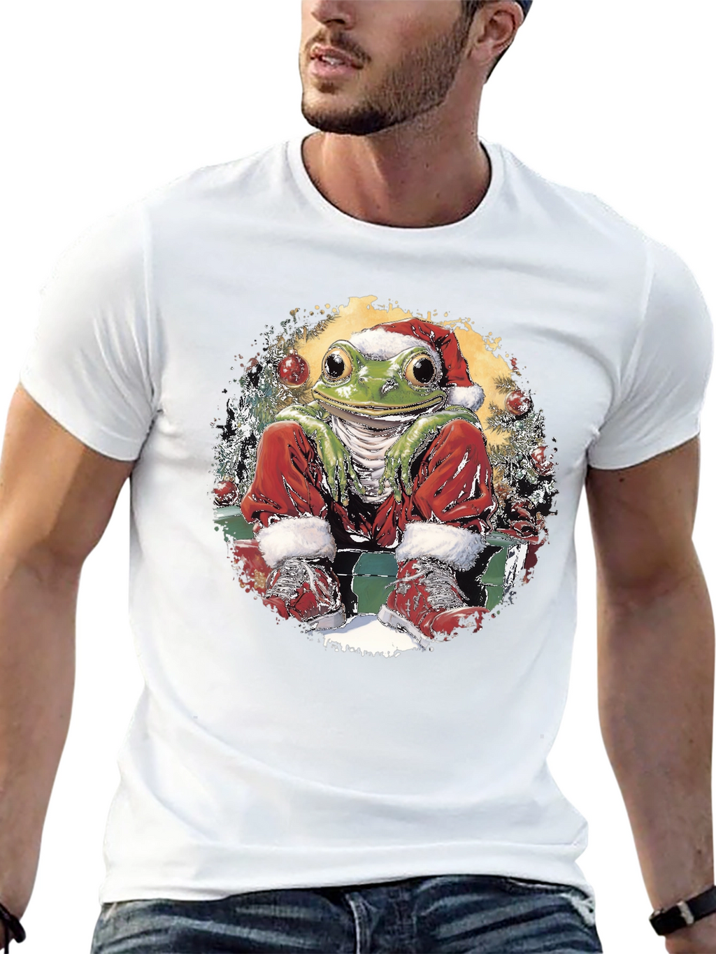 Festive Frog Holiday T-Shirt